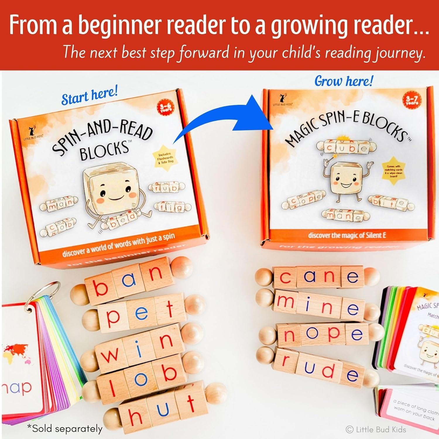 Bloques Mágicos de Lectura CVCe Little Bud Kids - 3 a 7 Años