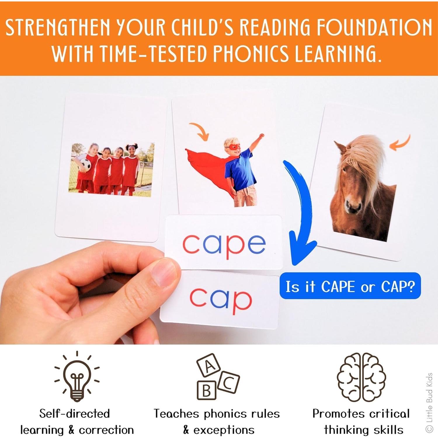 Bloques Mágicos de Lectura CVCe Little Bud Kids - 3 a 7 Años