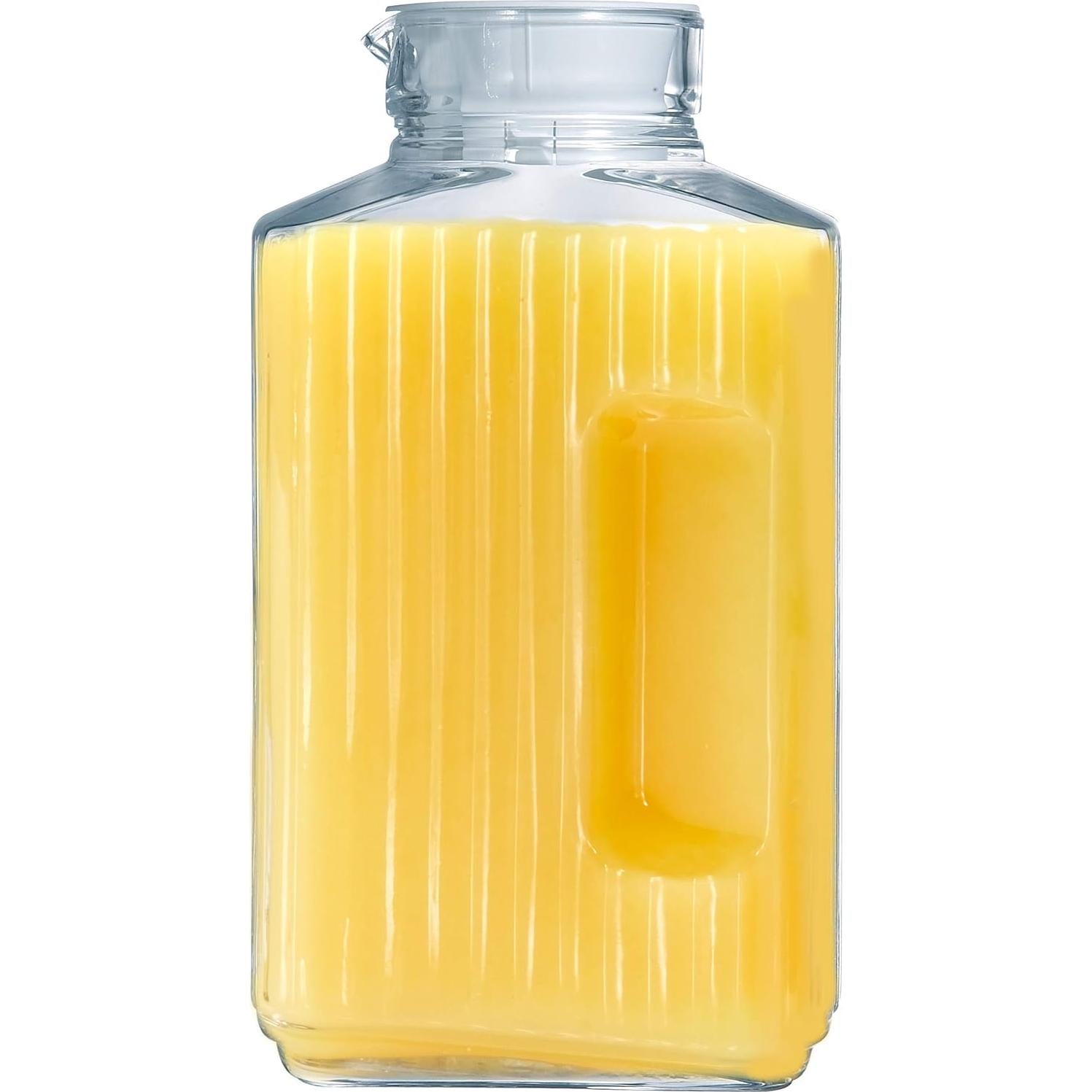 Jarra de vidrio Luminarc Quadro 2 litros con tapa blanca