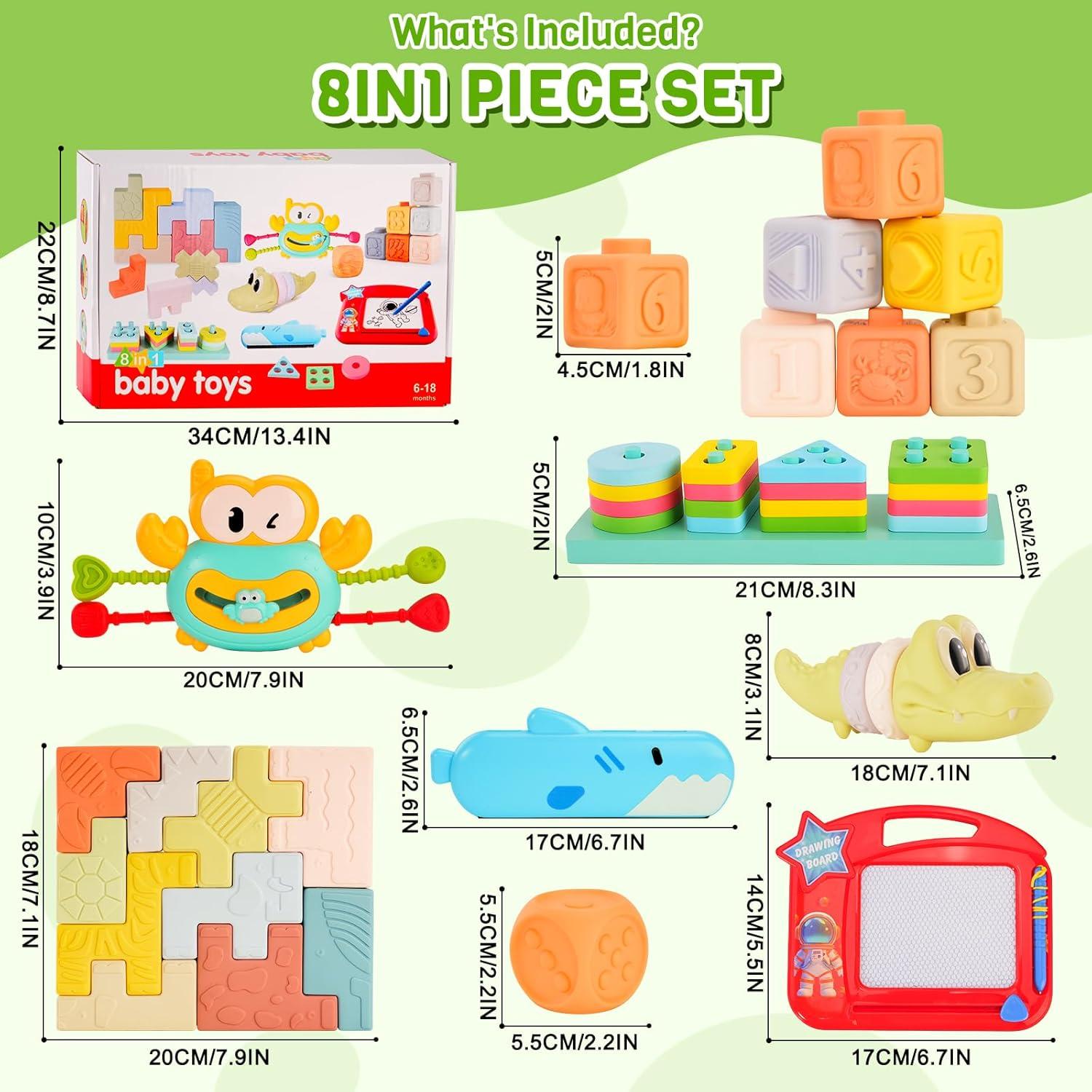 Juguetes Montessori 8 en 1 YMLGMAY para Bebés 6-12 Meses