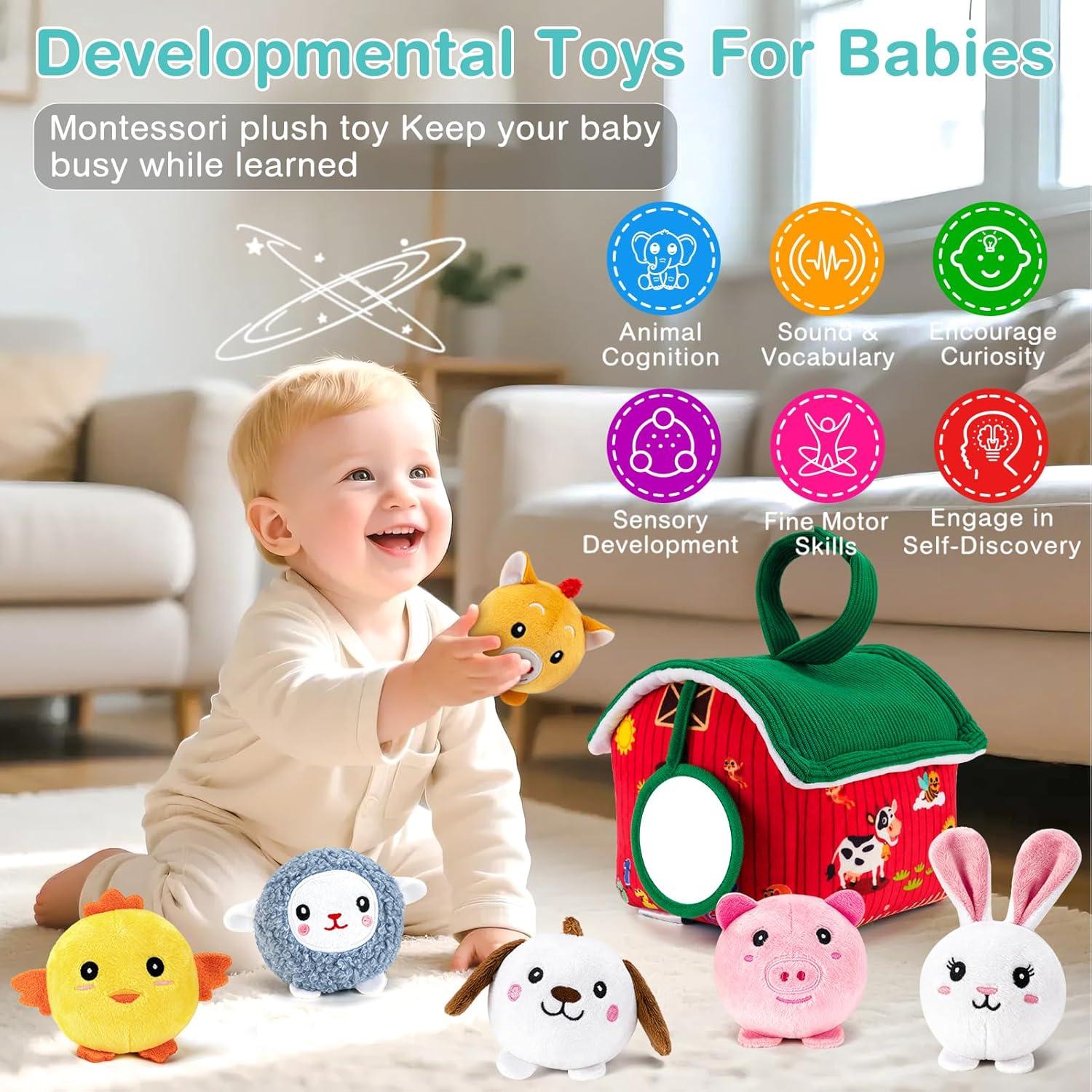 Juguete de Granja de Peluche Nectar Baby para Bebés 6-12 Meses