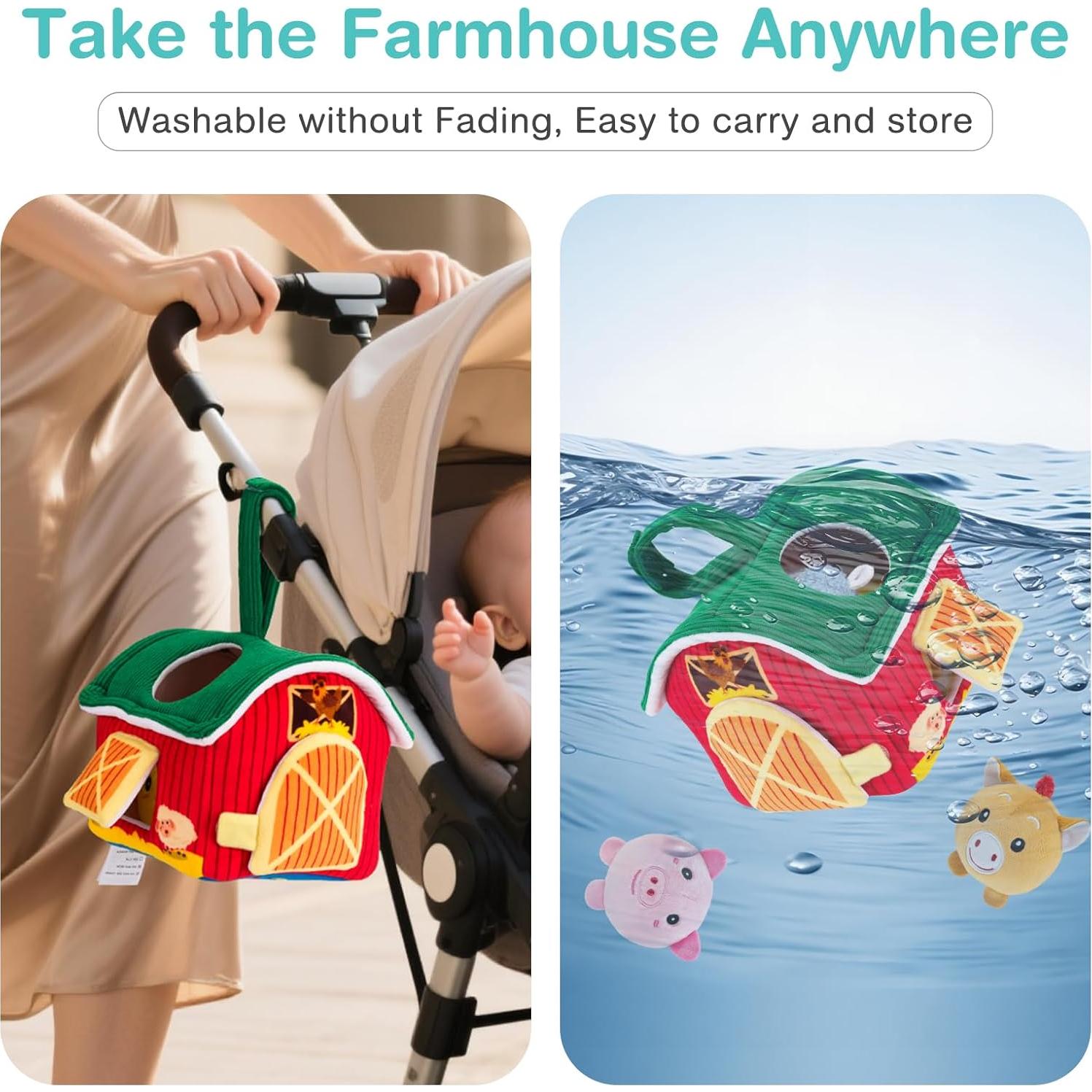 Juguete de Granja de Peluche Nectar Baby para Bebés 6-12 Meses