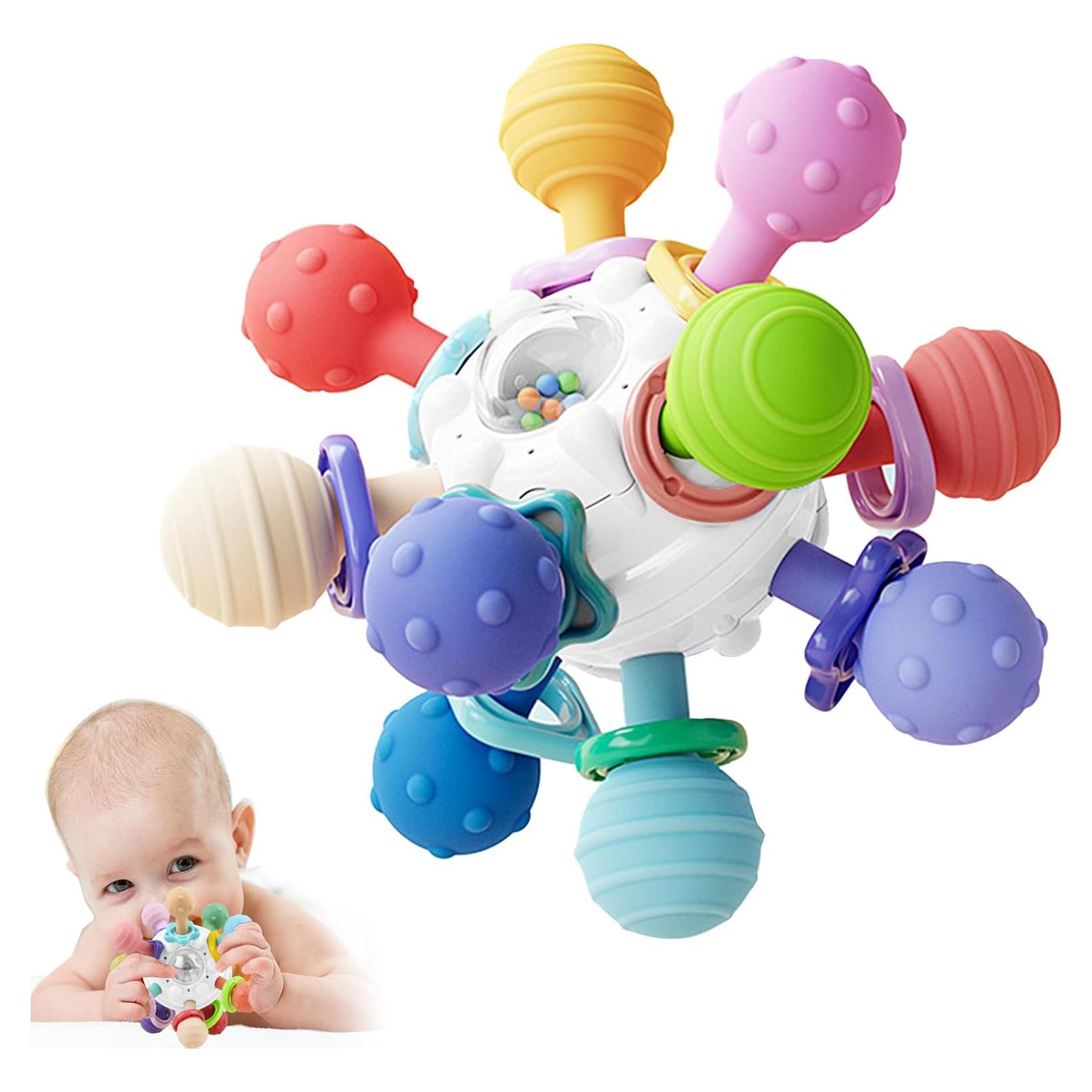 Juguete Sensorial Montessori para Bebés - Mordedor Blanco