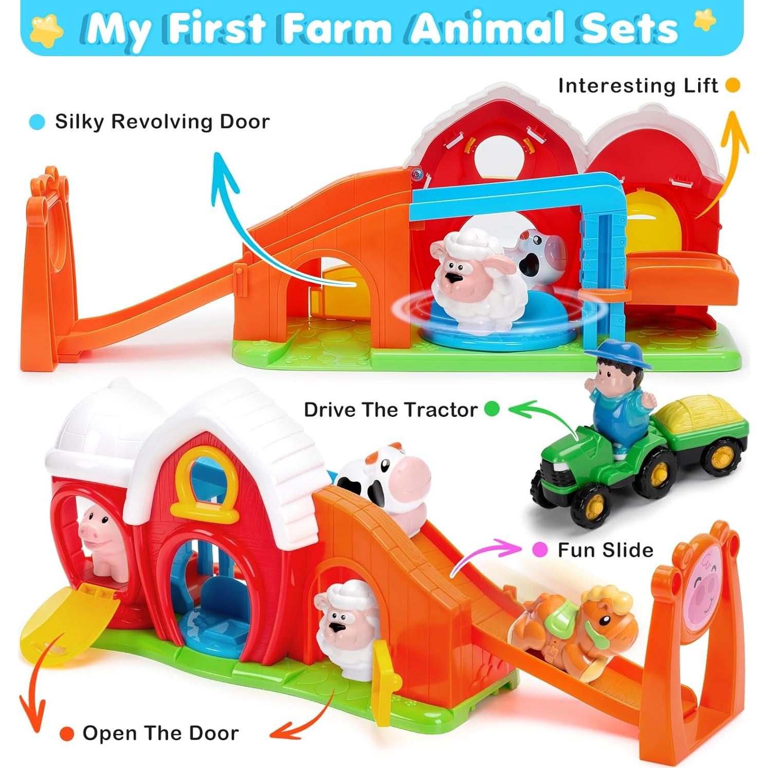 Set de Juego de Granja Officygnet con Animales y Tractor