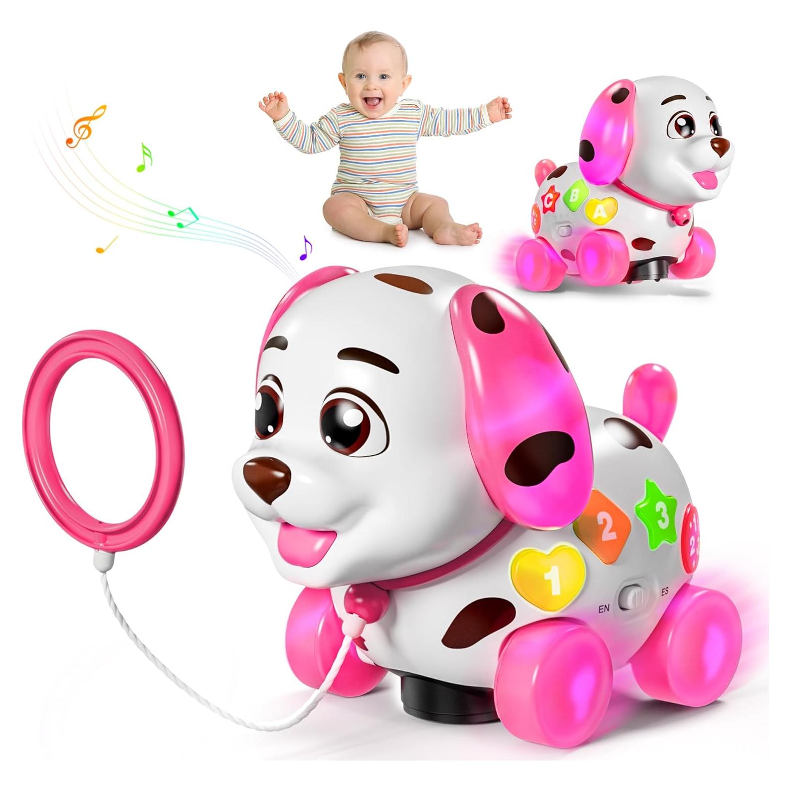 Juguete Musical Educativo Grasili Perrito Rosa 6-18 Meses