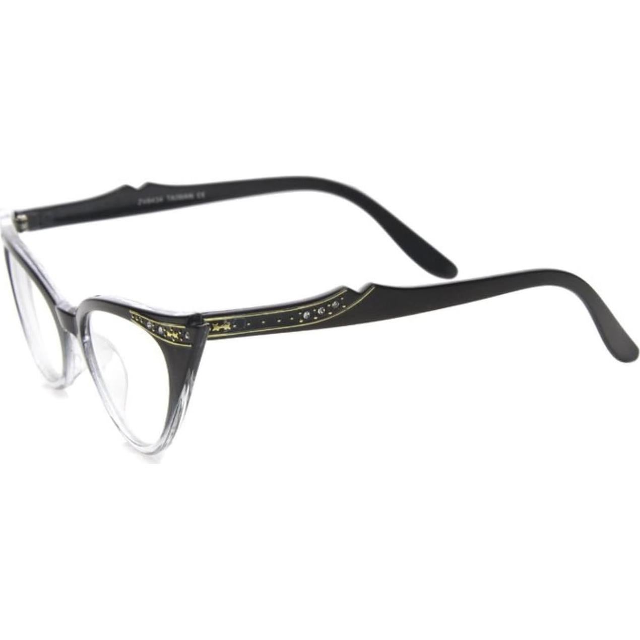 Gafas Ojo de Gato Transparentes con Rhinestones Vintage