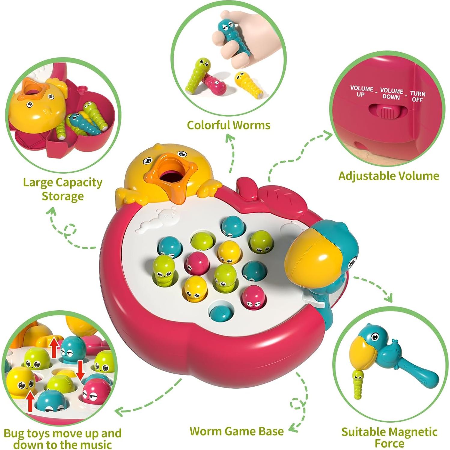 Juguete Magnético de Picamaderos PANITU para Niños 2-4 Años