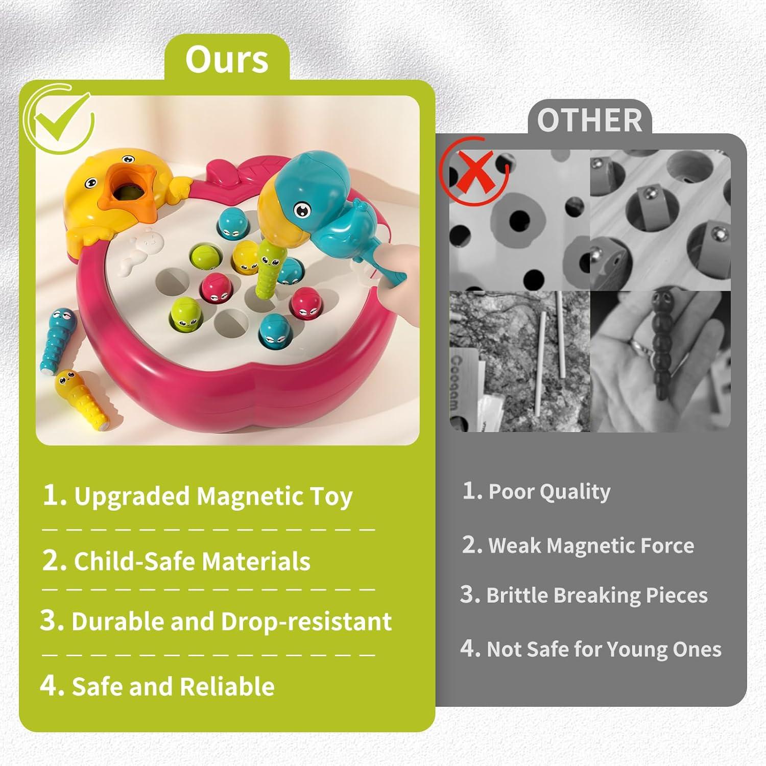 Juguete Magnético de Picamaderos PANITU para Niños 2-4 Años