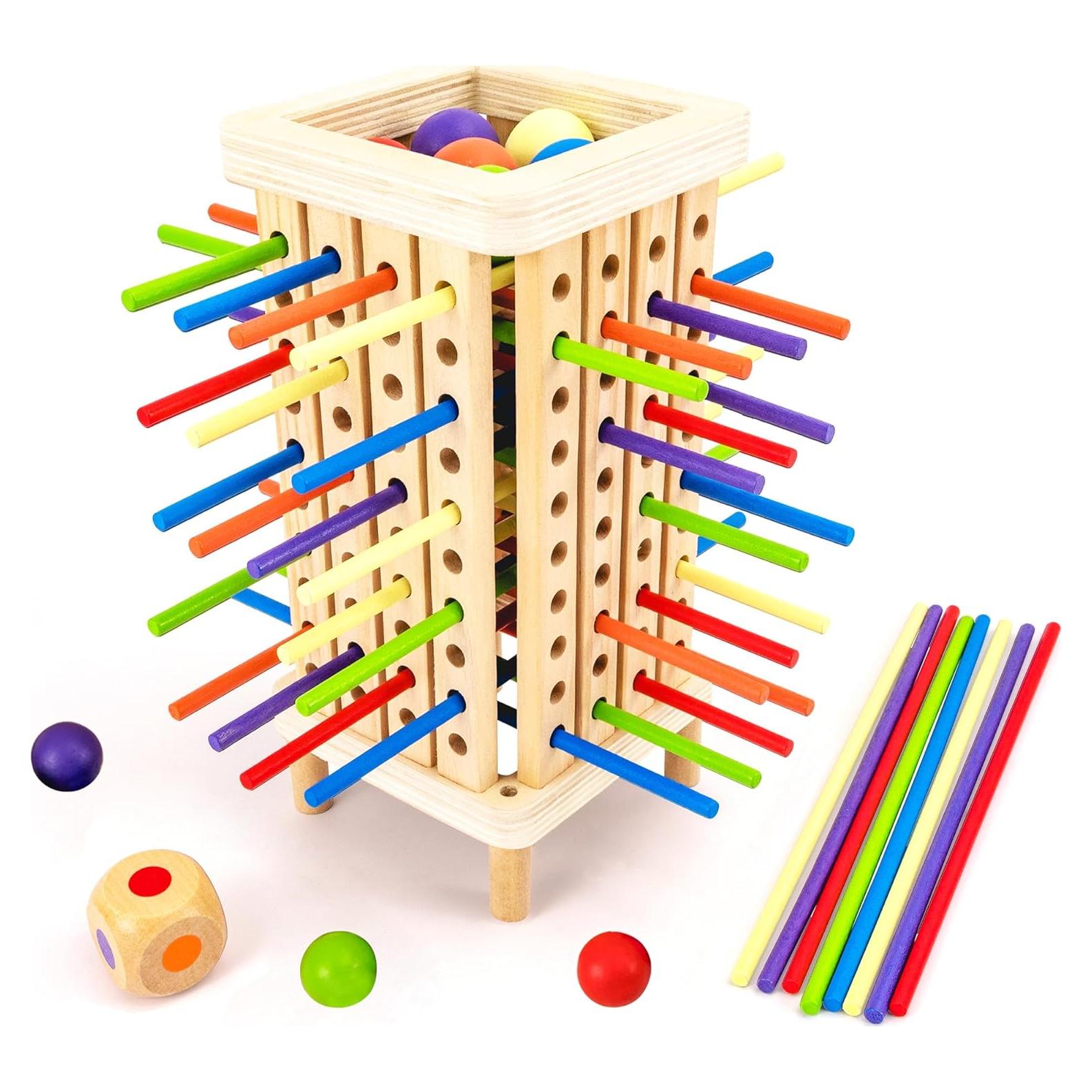 Juego de Mesa Montessori Pichoi de Madera para Niños 3-6 Años