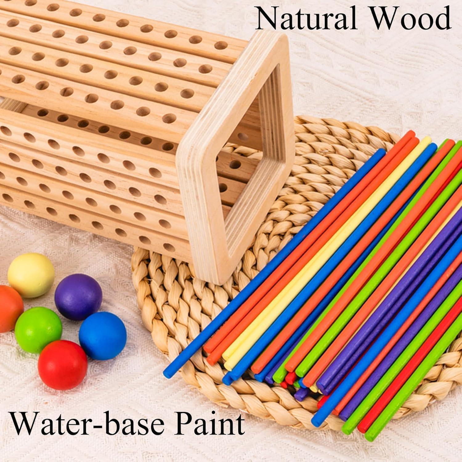 Juego de Mesa Montessori Pichoi de Madera para Niños 3-6 Años