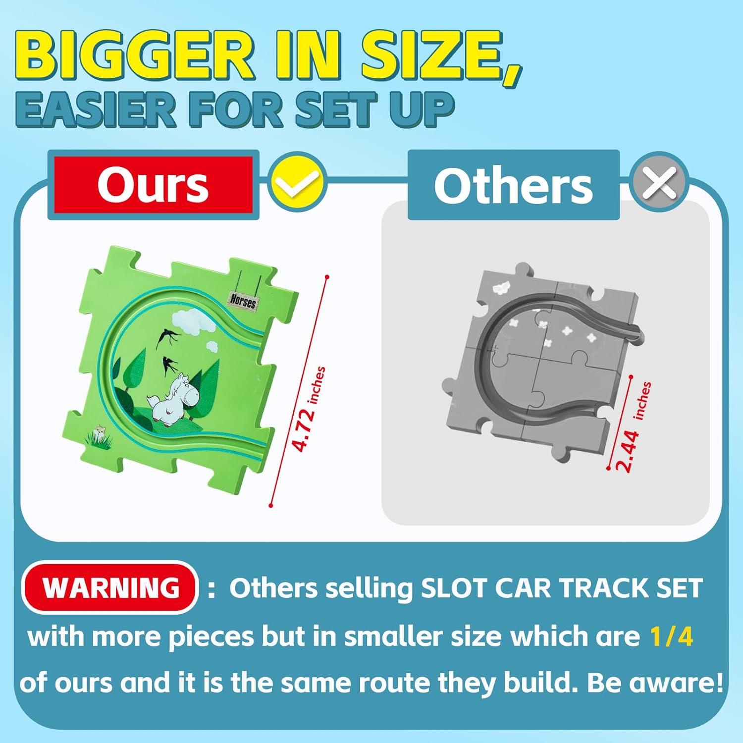 Juego de Pista de Coche Eléctrico Wdebay 26 Piezas 3+ Años