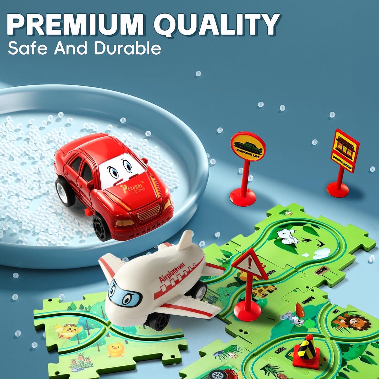 Juego de Pista de Coche Eléctrico Wdebay 26 Piezas 3+ Años