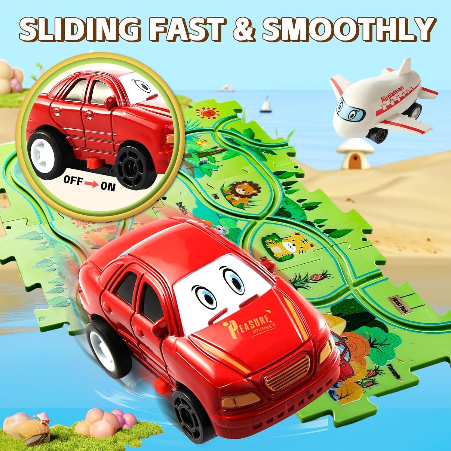 Juego de Pista de Coche Eléctrico Wdebay 26 Piezas 3+ Años