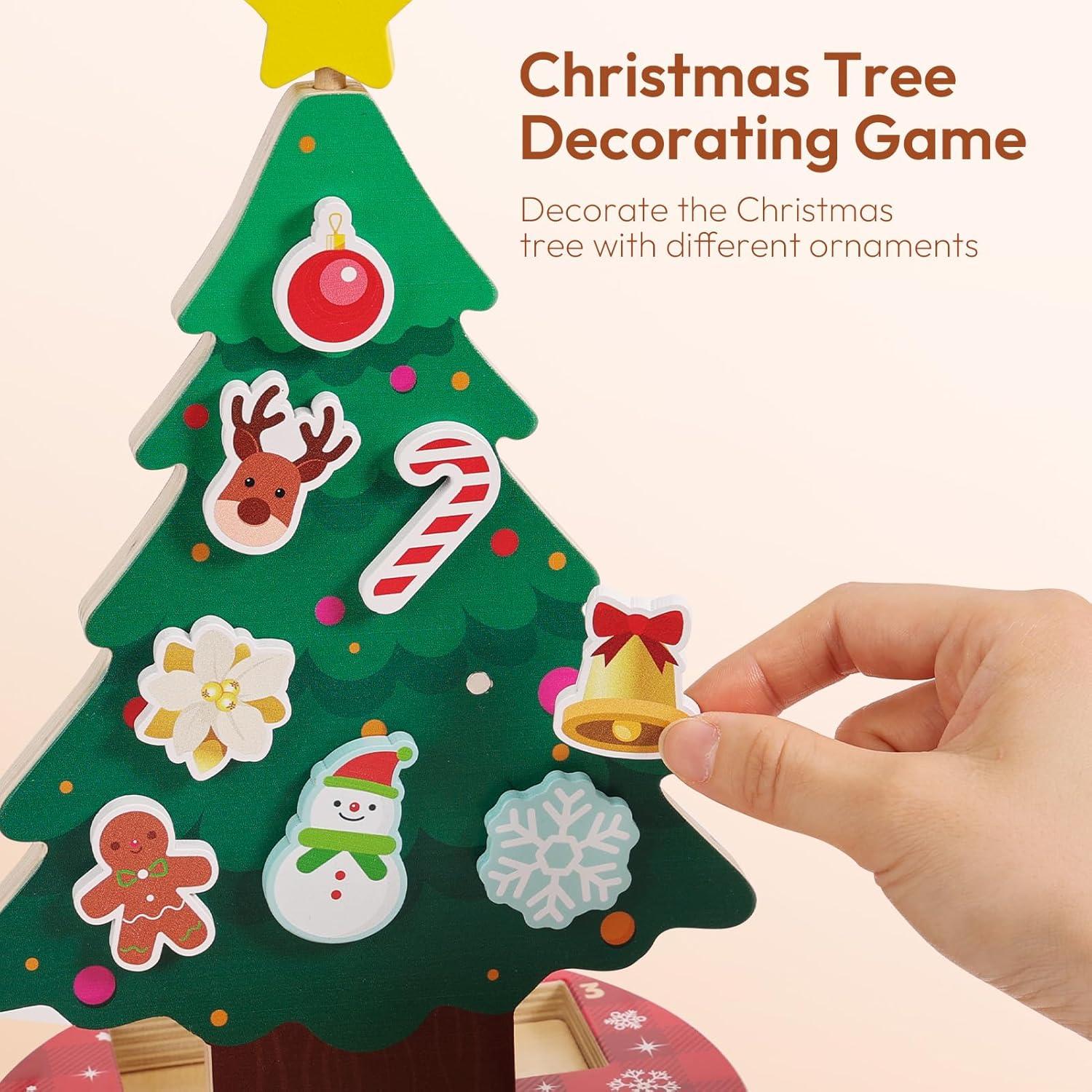 Juguete Magnético de Árbol de Navidad Woodtoe para Niños 3-6 Años