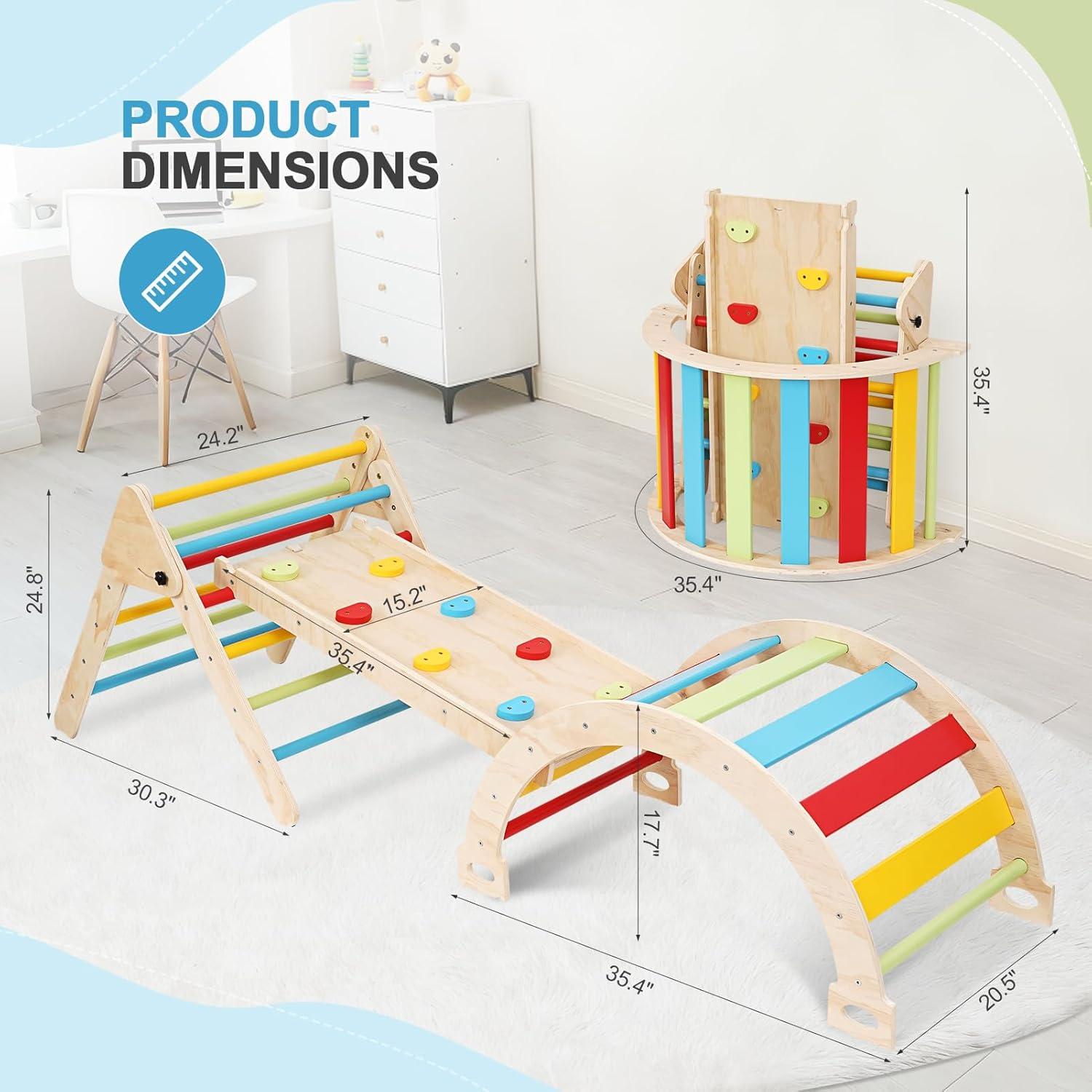 Conjunto de Escalada Pikler 7 en 1 PAPAPROUD para Niños