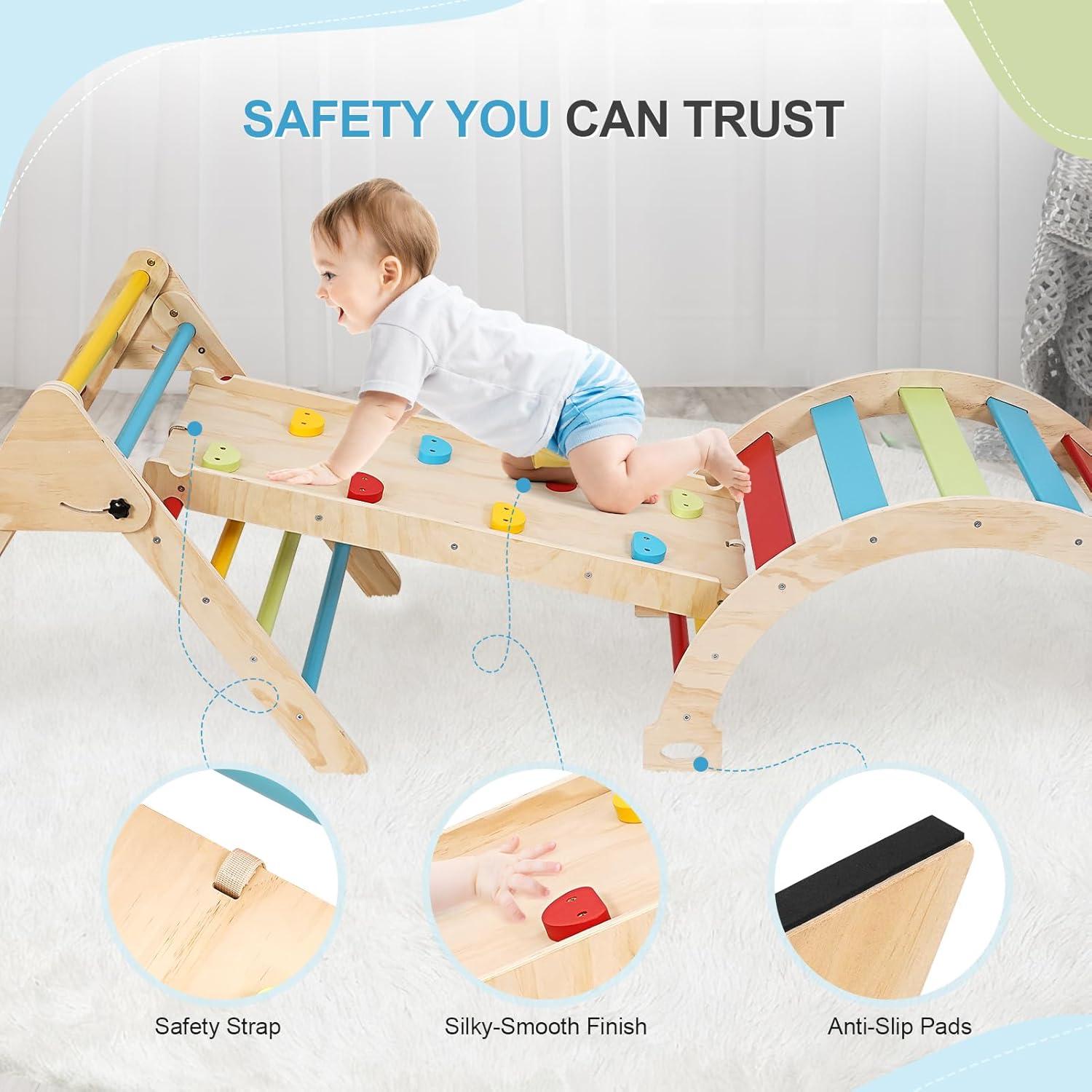 Conjunto de Escalada Pikler 7 en 1 PAPAPROUD para Niños