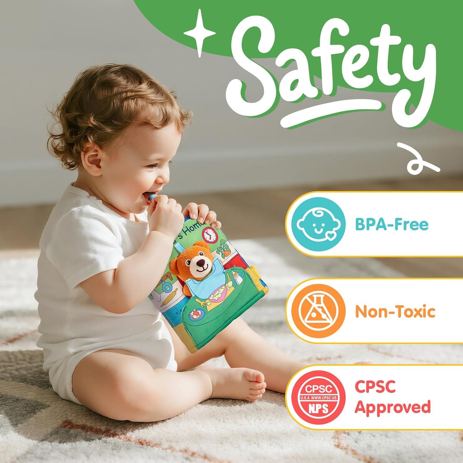 Libro de actividades interactivas Hahaland para bebés 0-1 año