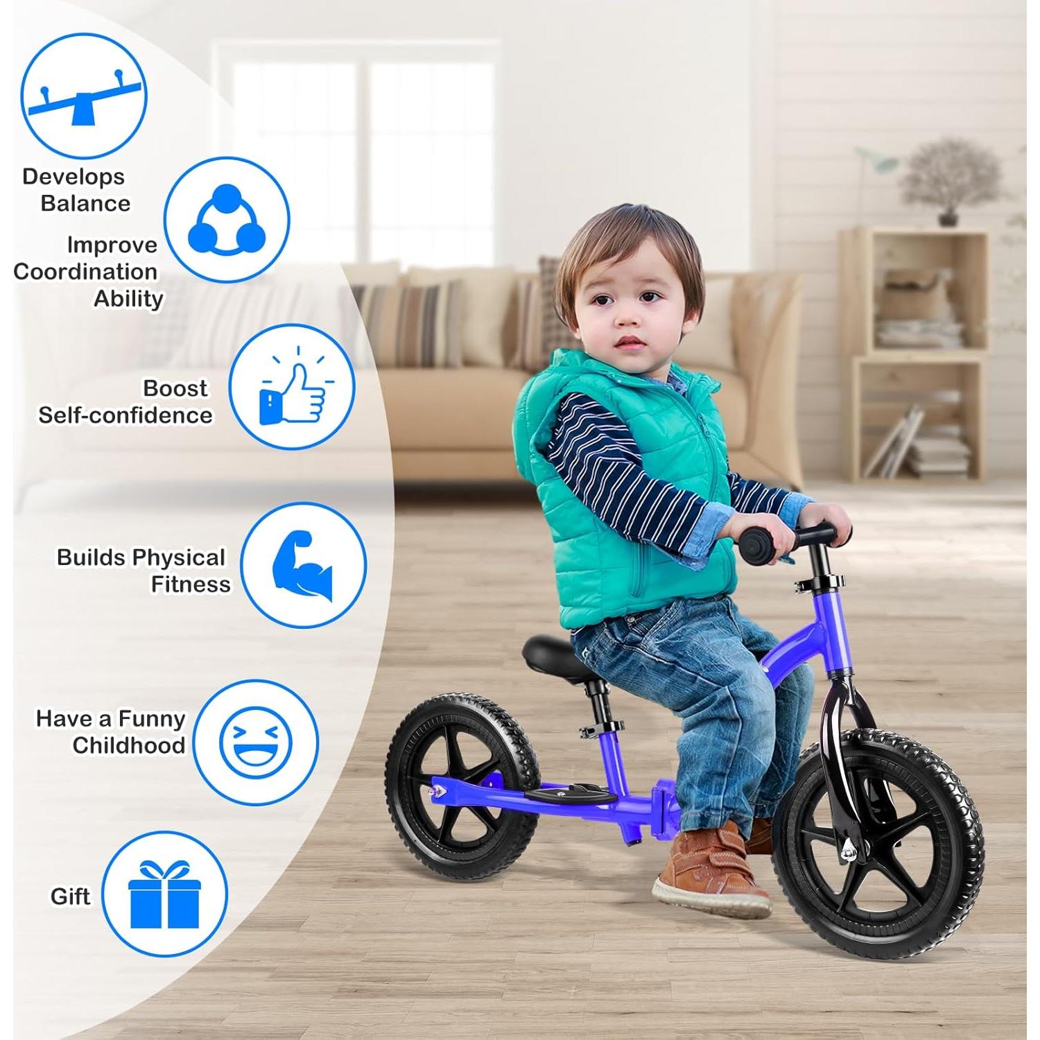 Bicicleta de Equilibrio TERRAMUS 12" Azul Ajustable 2-5 Años