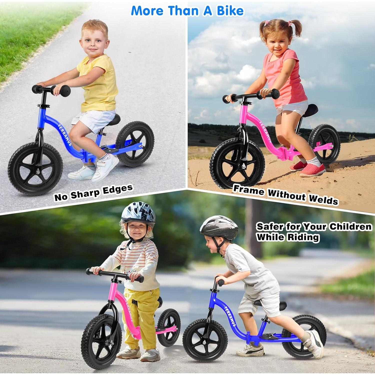 Bicicleta de Equilibrio TERRAMUS 12" Azul Ajustable 2-5 Años
