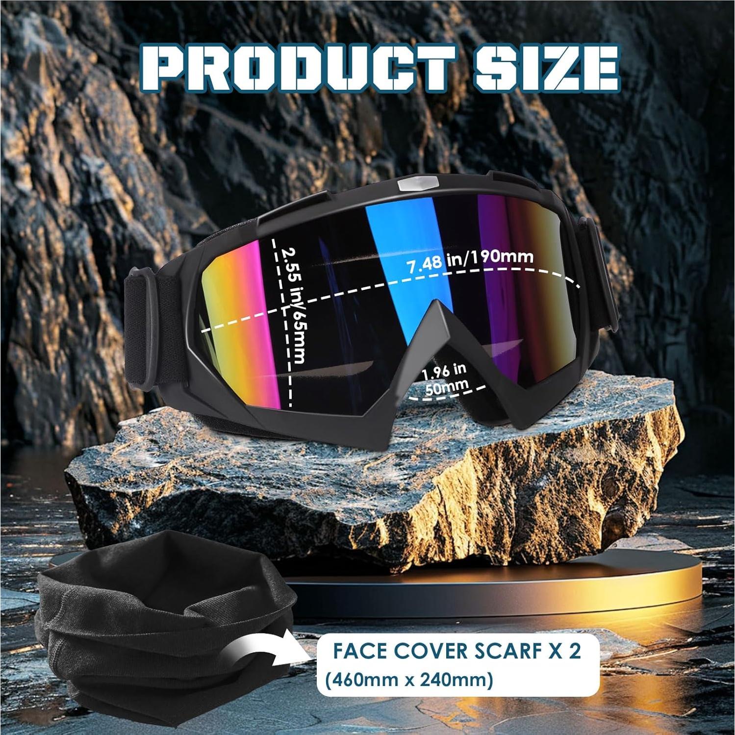 Gafas de Motocross OXG con Lentes Claros y Multicolor