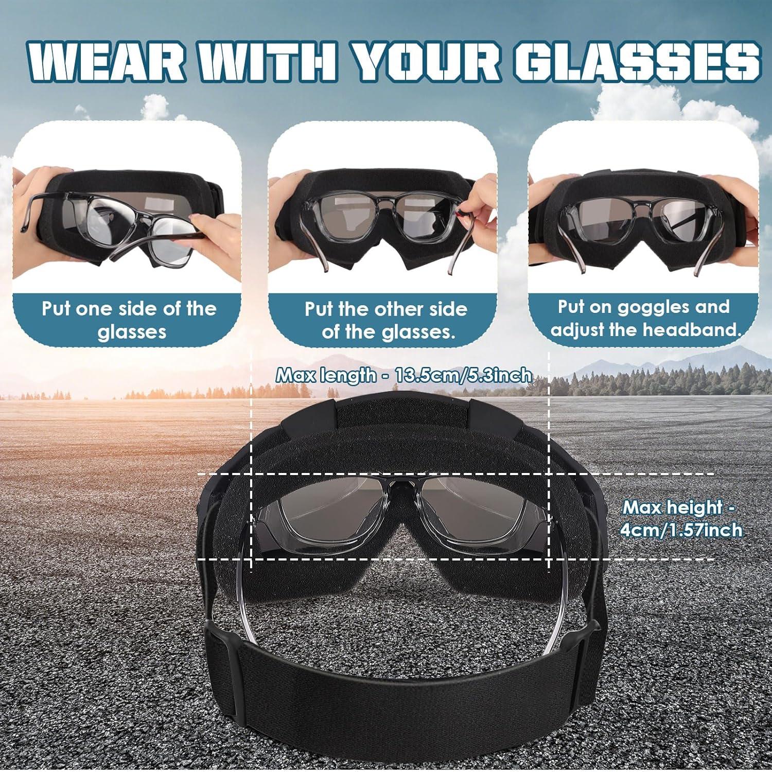 Gafas de Motocross OXG con Lentes Claros y Multicolor