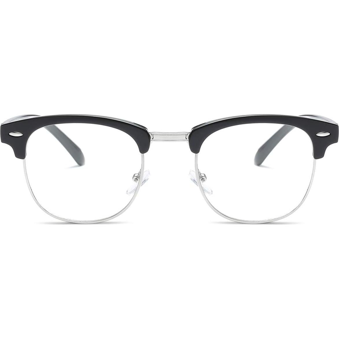 Gafas AISSWZBER Semi-Montura Vintage Lente Claro 50mm