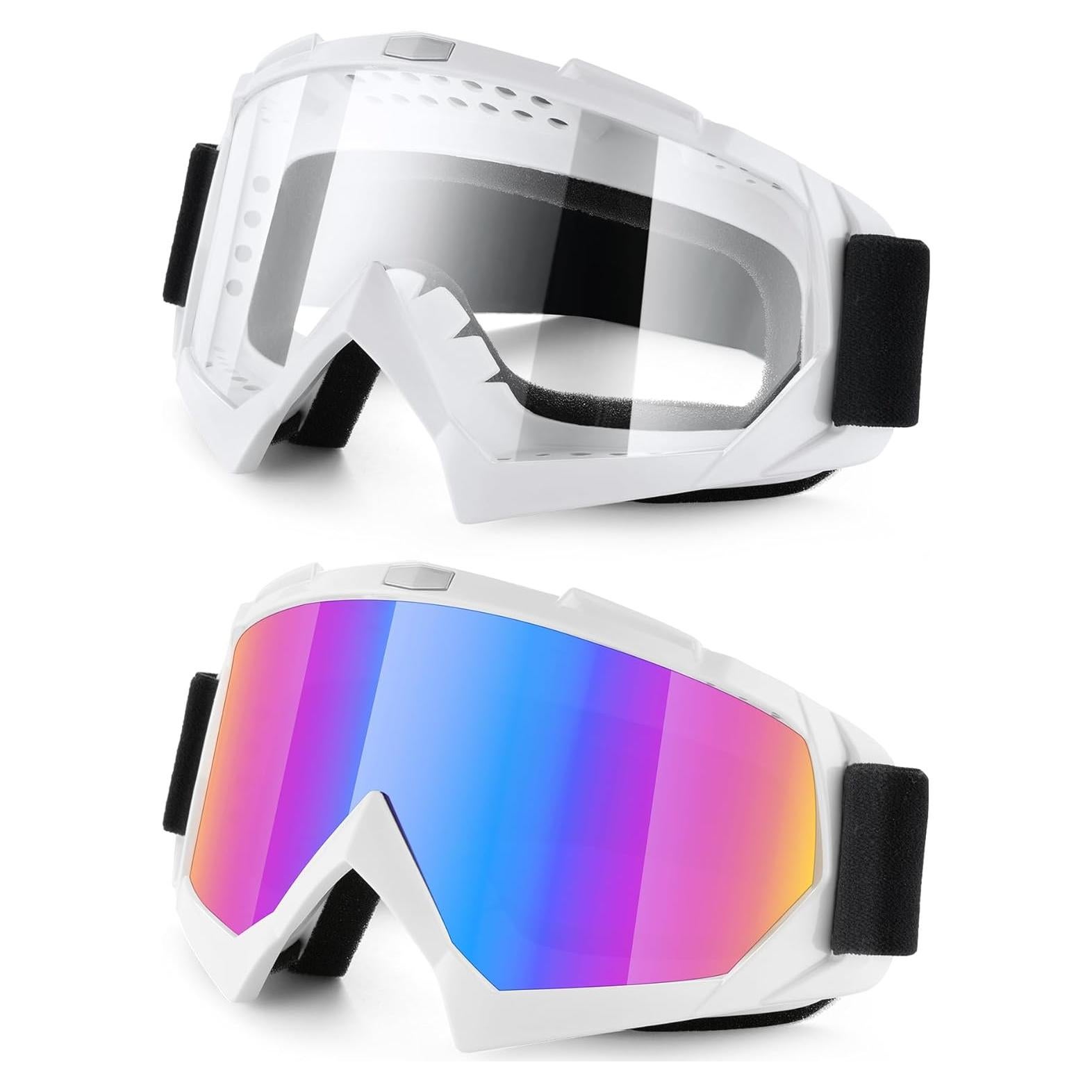 Gafas de Motocross SINGARO 2 Paquetes a Prueba de Viento