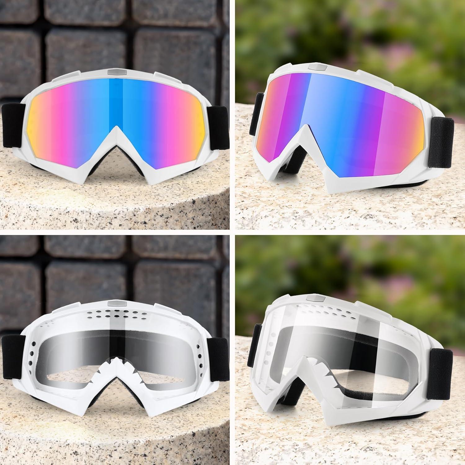 Gafas de Motocross SINGARO 2 Paquetes a Prueba de Viento