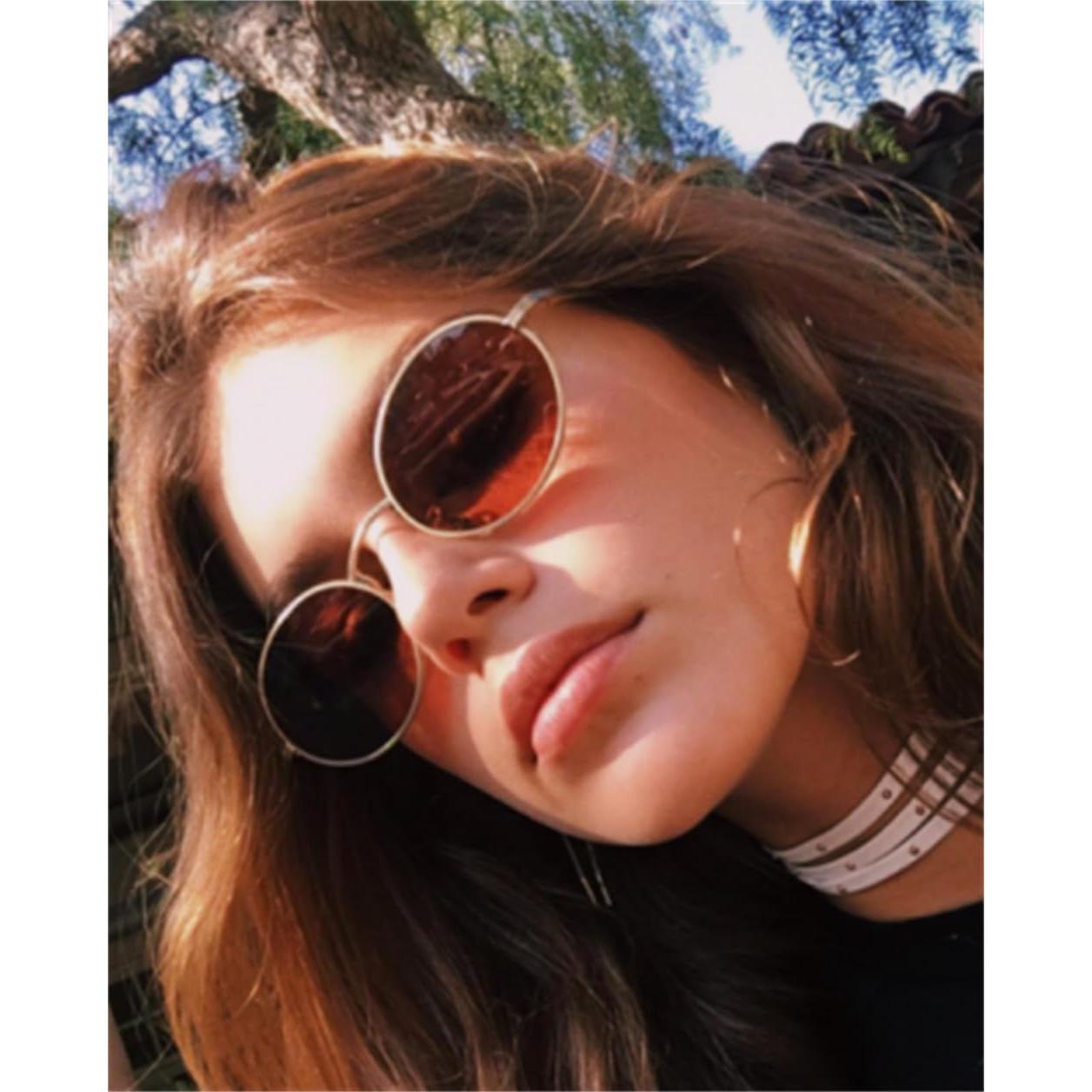 Gafas de Sol Ovaladas Vintage GIFIORE Marco Dorado