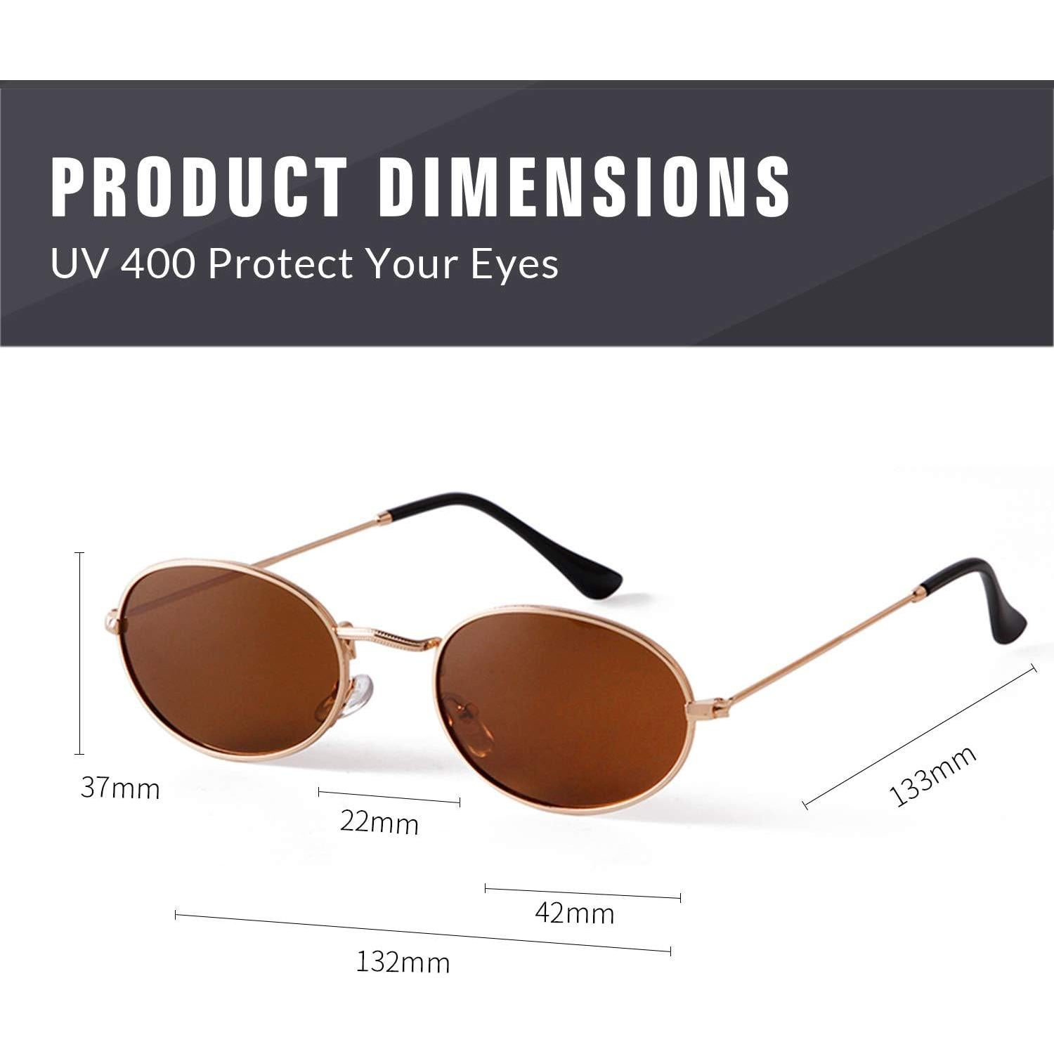 Gafas de Sol Ovaladas Vintage GIFIORE Marco Dorado