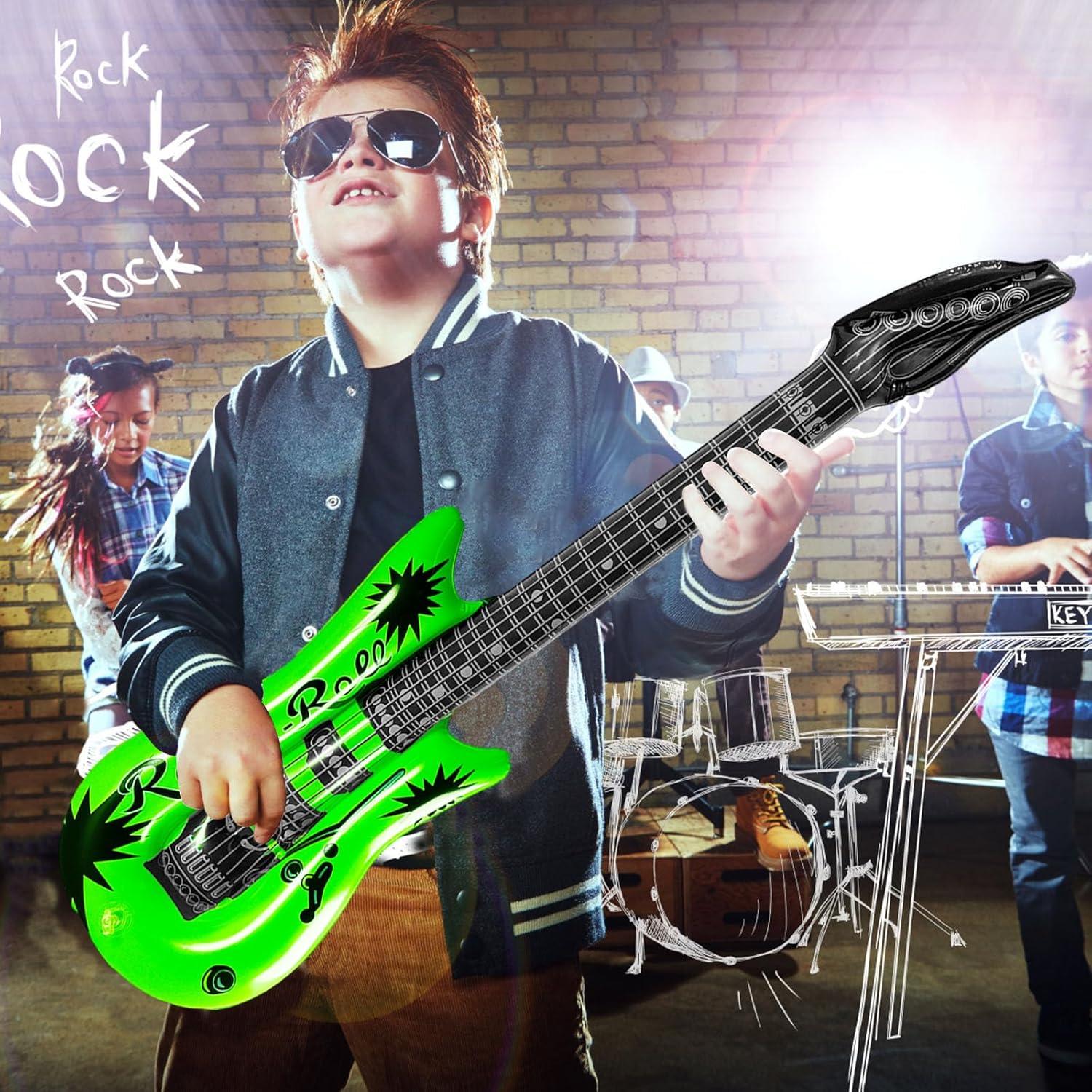 Juego de Juguetes Inflables 12 Piezas Rock Star Pynqdfu