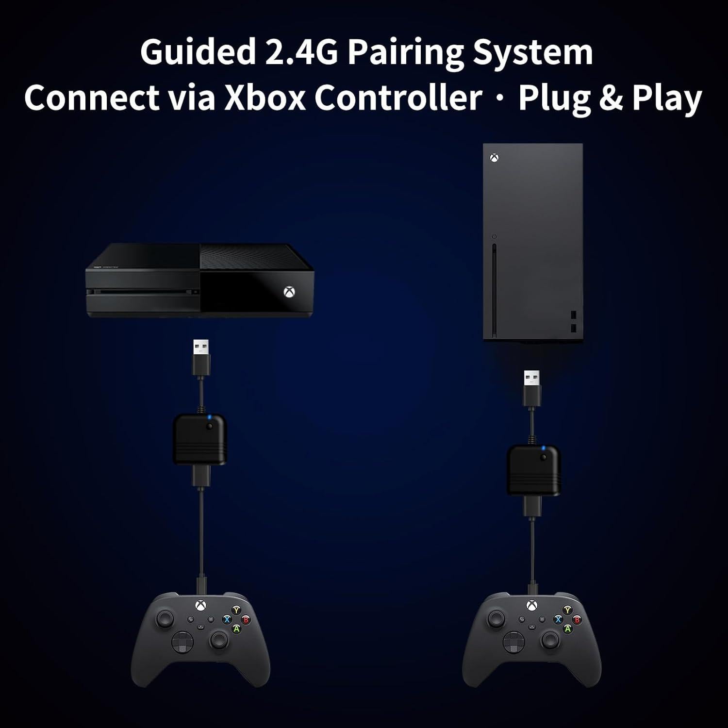 Controlador de guitarra inalámbrico NBCP para Xbox y PC - Negro