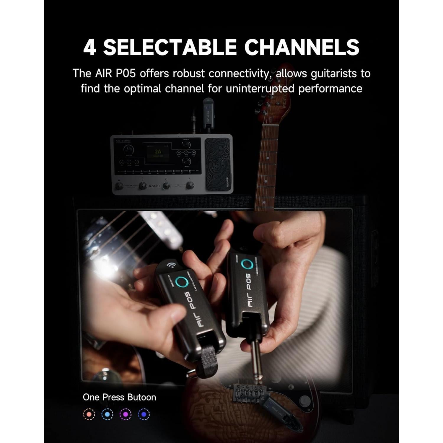 MOOER Air P05 Sistema Inalámbrico para Guitarra y Bajo