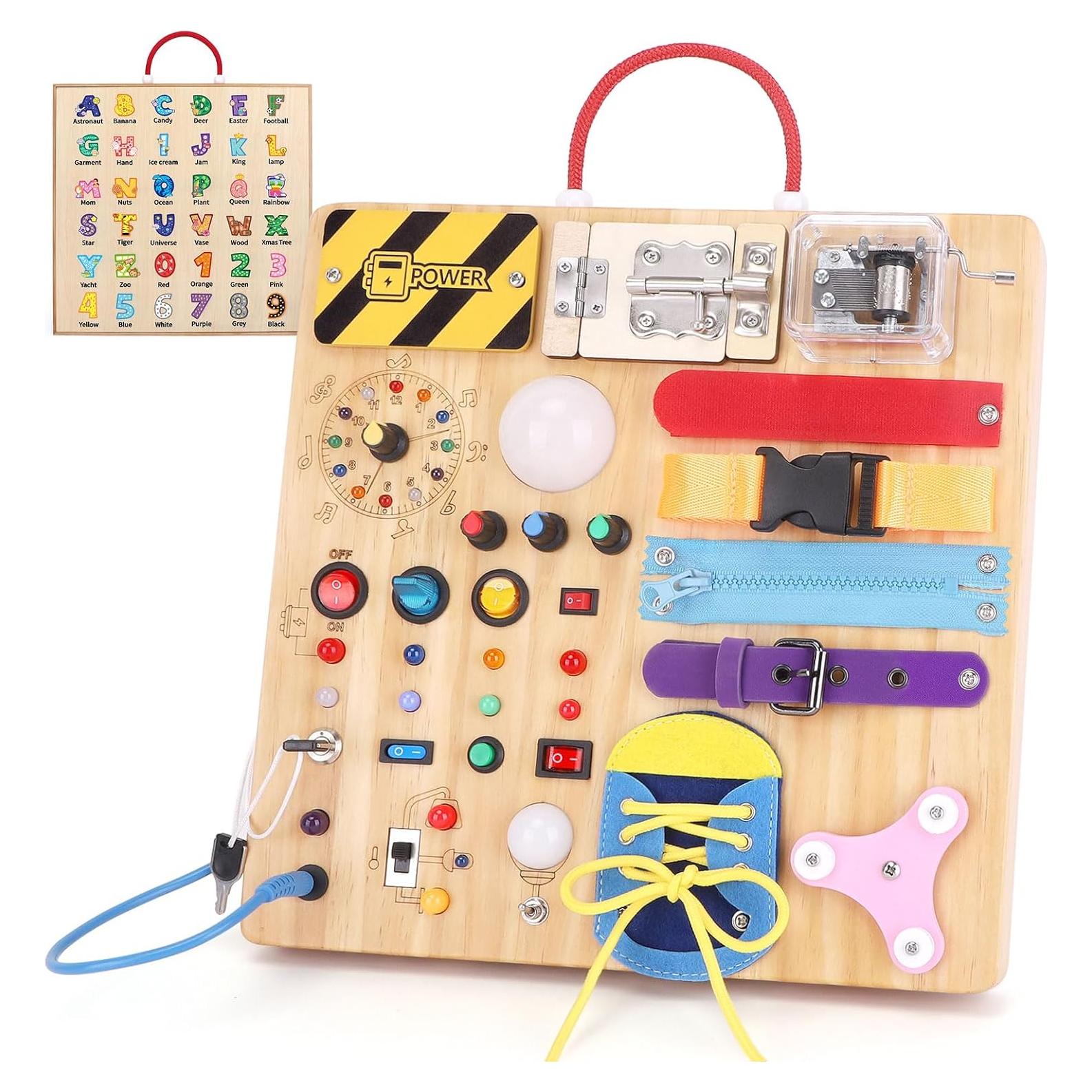 Tablero Ocupado Montessori Hoarosall 23 en 1 para Niños 1-3 Años