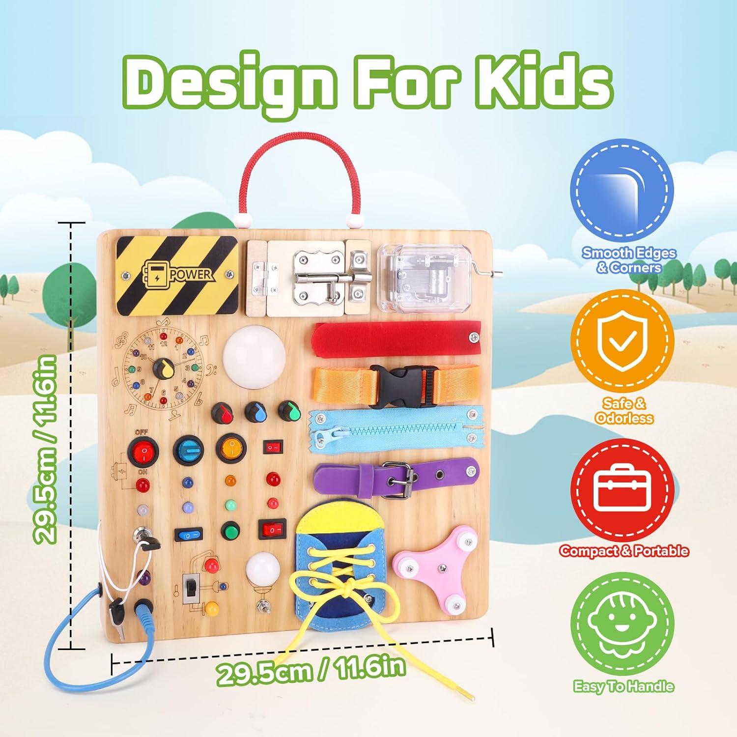 Tablero Ocupado Montessori Hoarosall 23 en 1 para Niños 1-3 Años