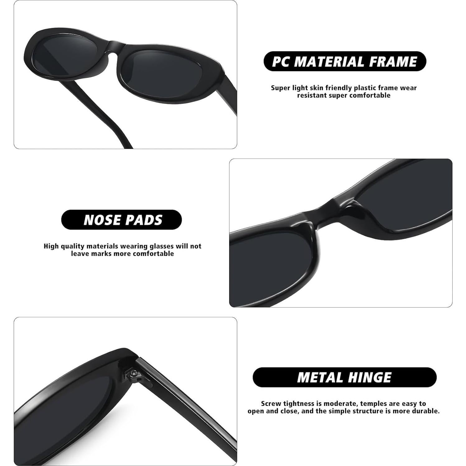 Gafas de sol ovaladas STORYCOAST retro UV400 para unisex