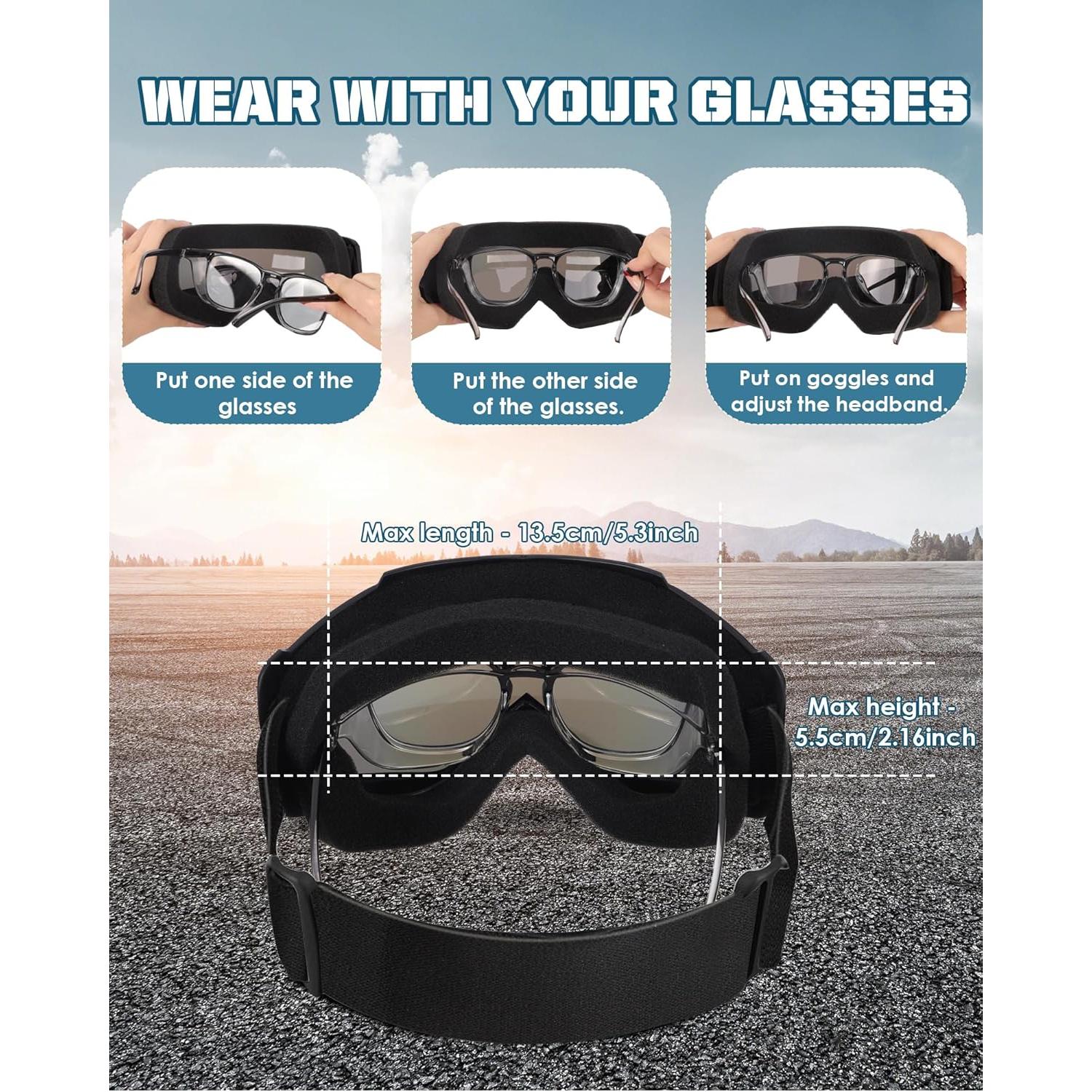 Gafas de Motocicleta OXG UV400 con Bufandas para Adultos