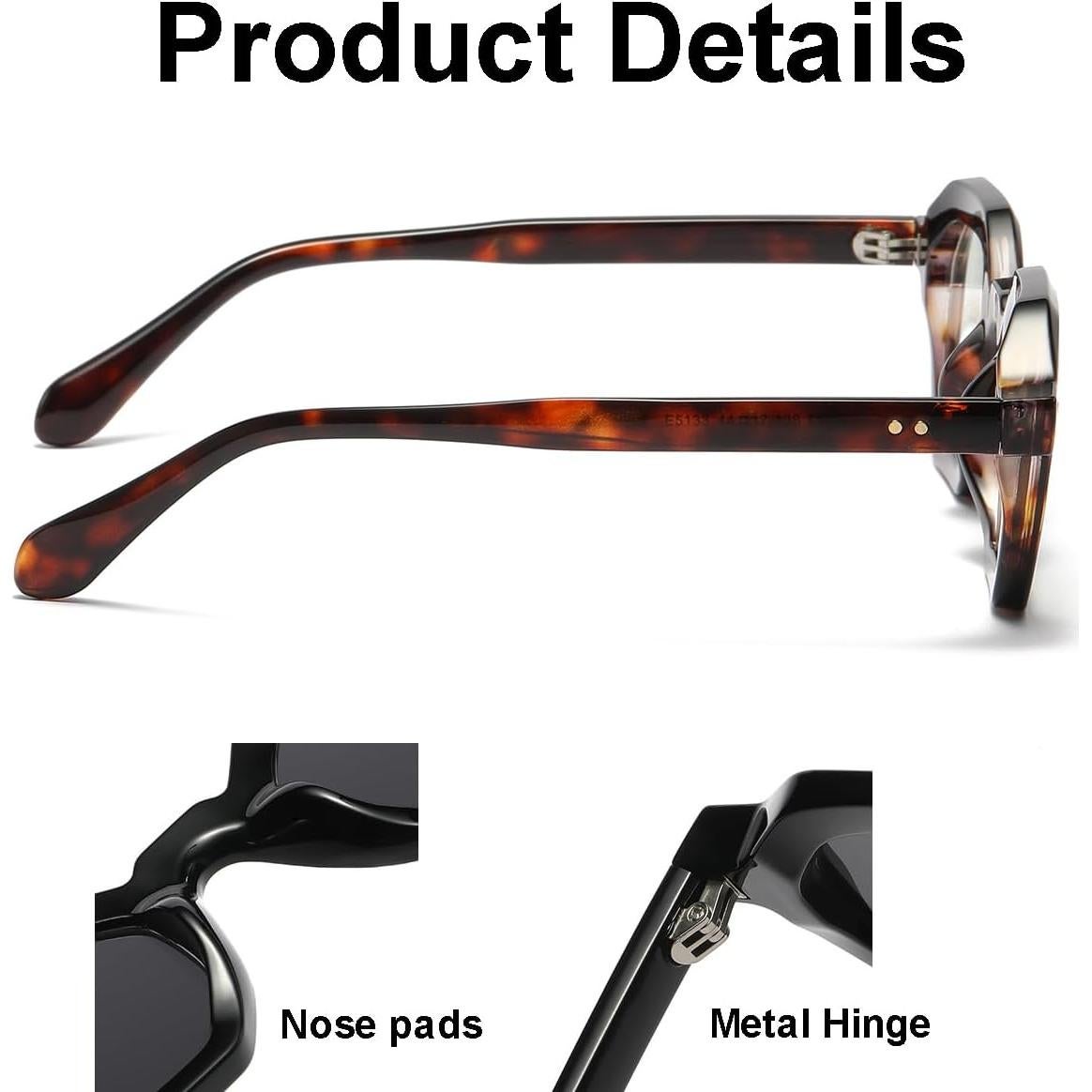 Gafas Retro JOVAKIT Octagon Unisex Lentes Anti Luz Azul