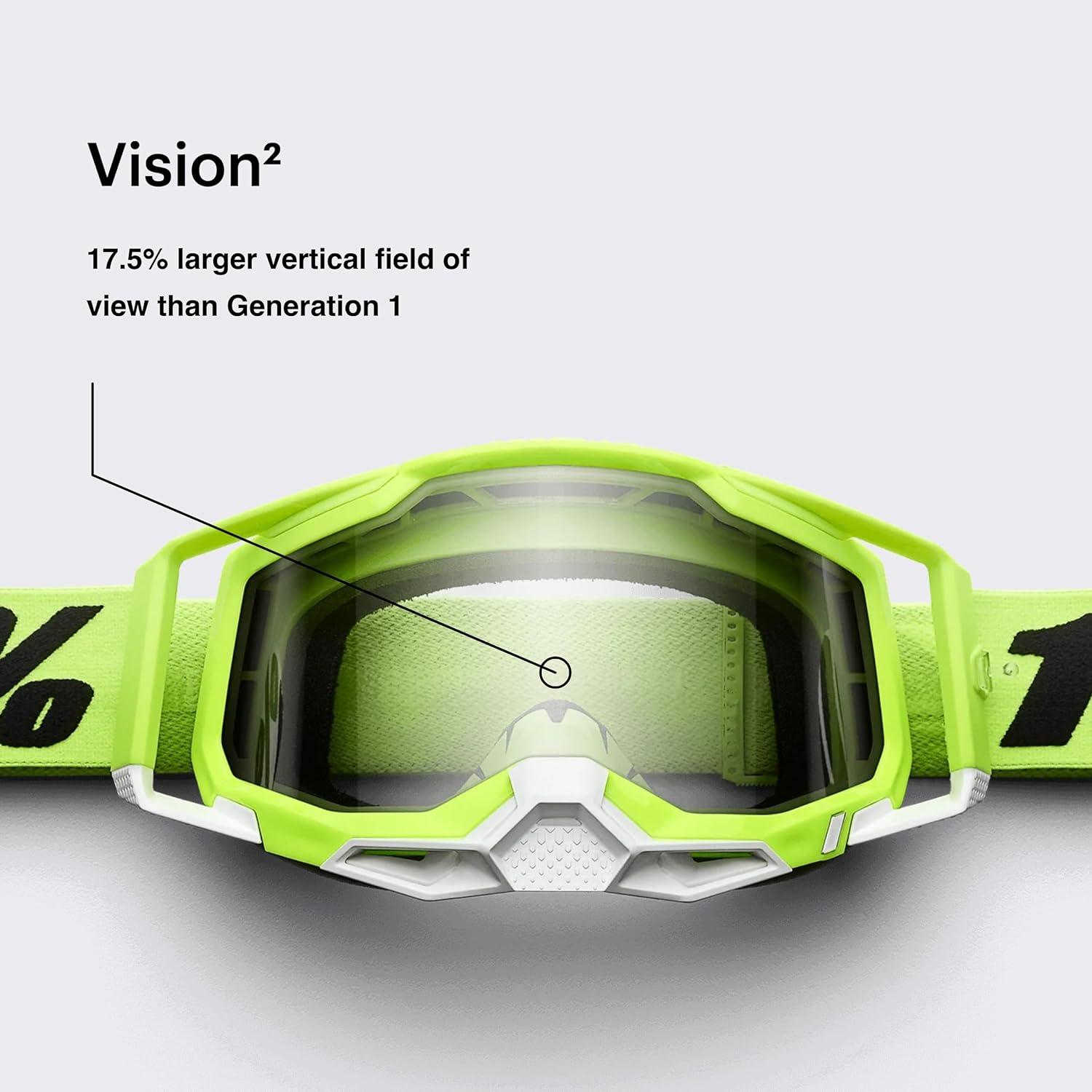 Gafas STRATA 2 100% - Motocross y Ciclismo - Lente Claro