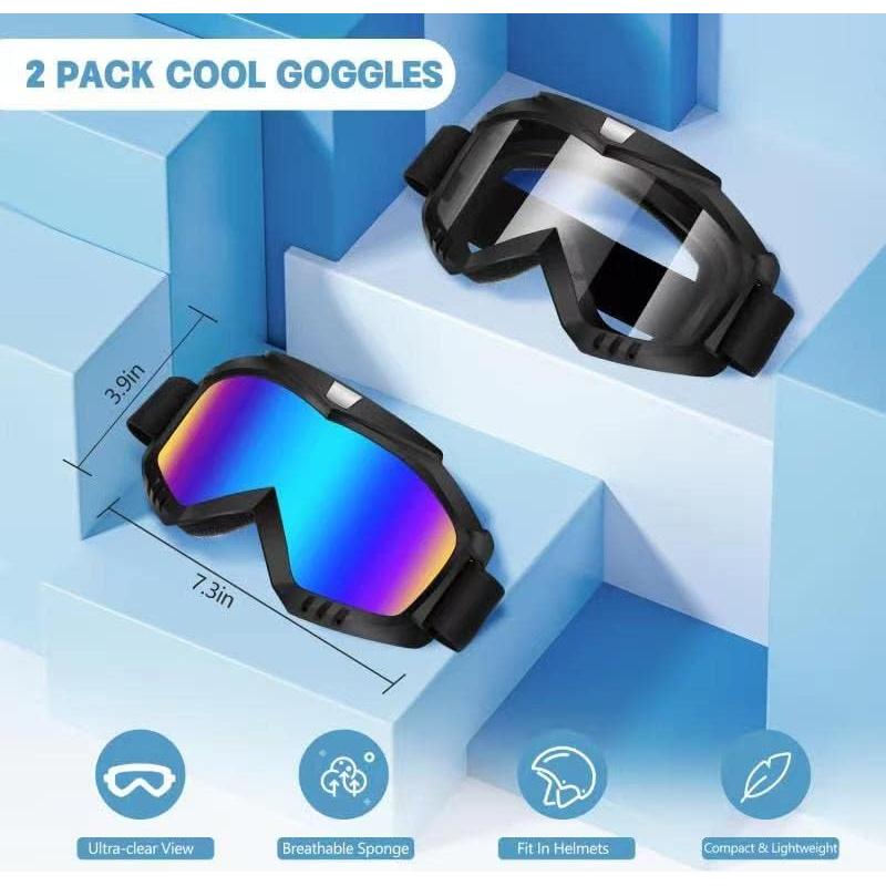 Gafas de Moto Lievermo 2 Pack - Protección UV y Viento