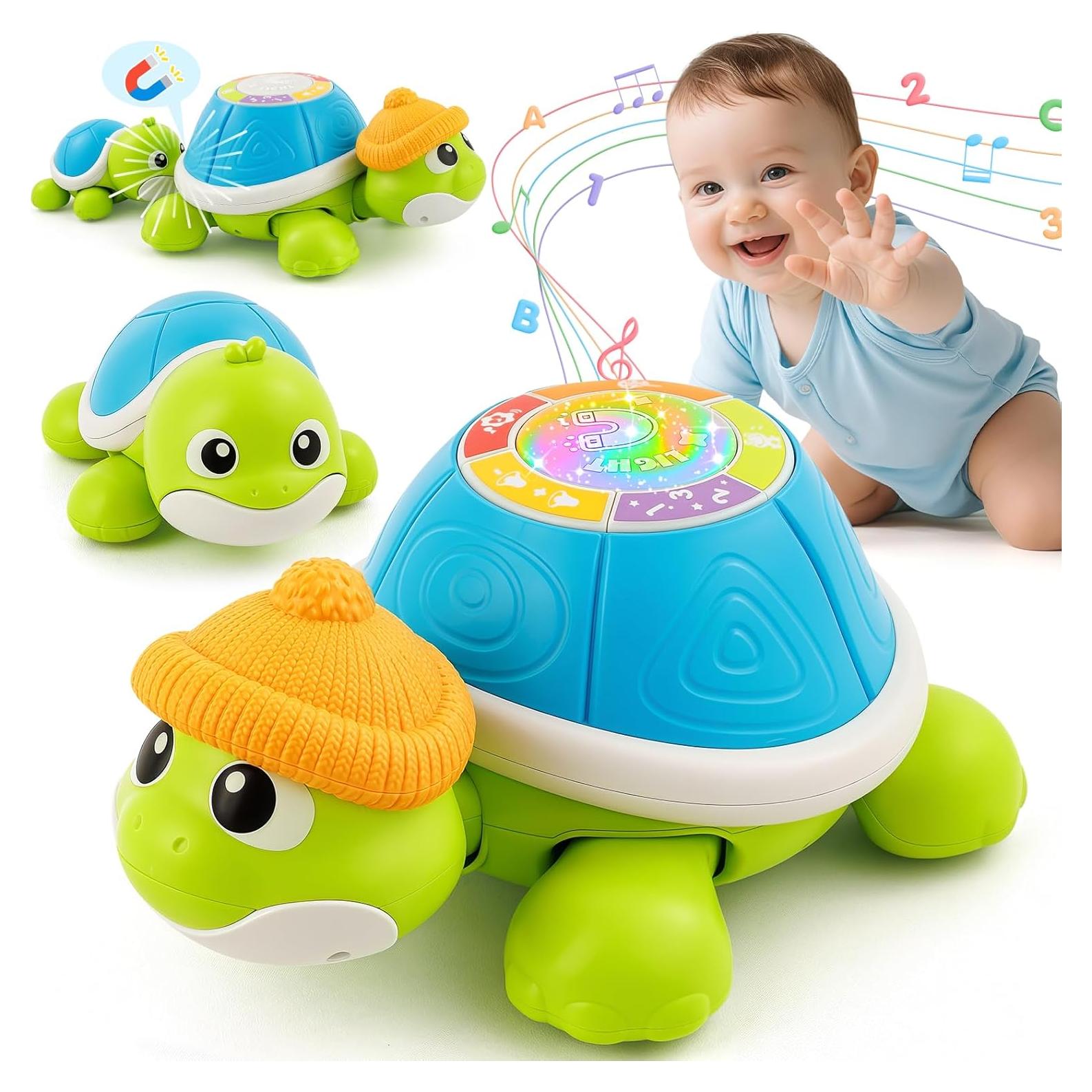 Juguete Musical de Tortuga para Gatear Baysing 6-12 Meses