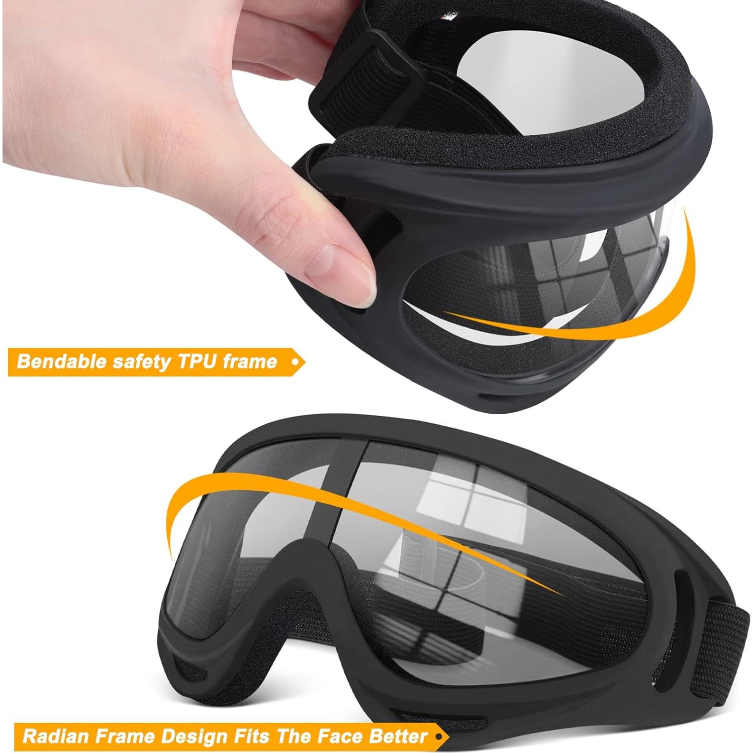 Gafas de Motocicleta OXG 2 Pares UV y Polvo para Casco