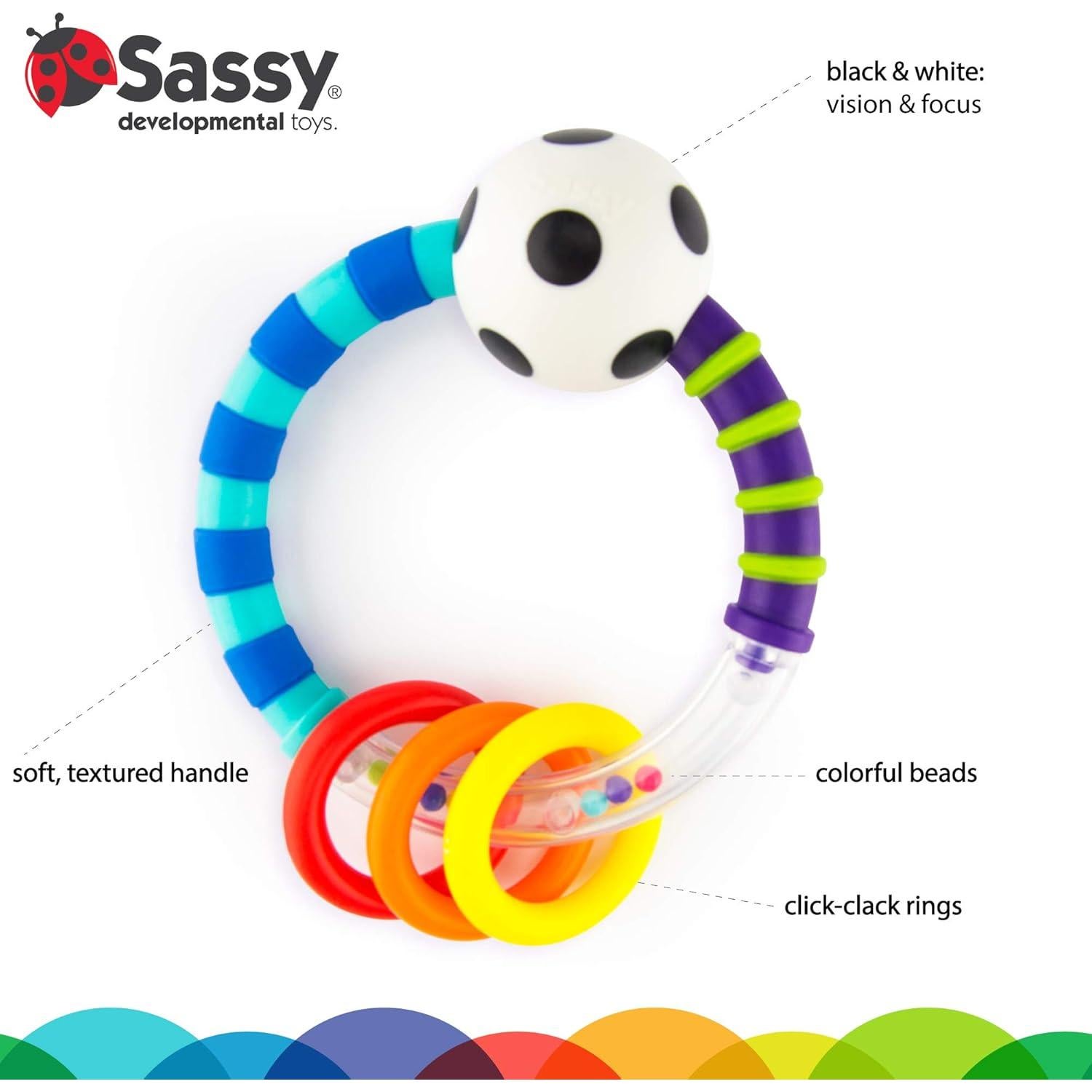 Sonajero Sassy para Bebés | Juguete de Desarrollo 1 Cuenta