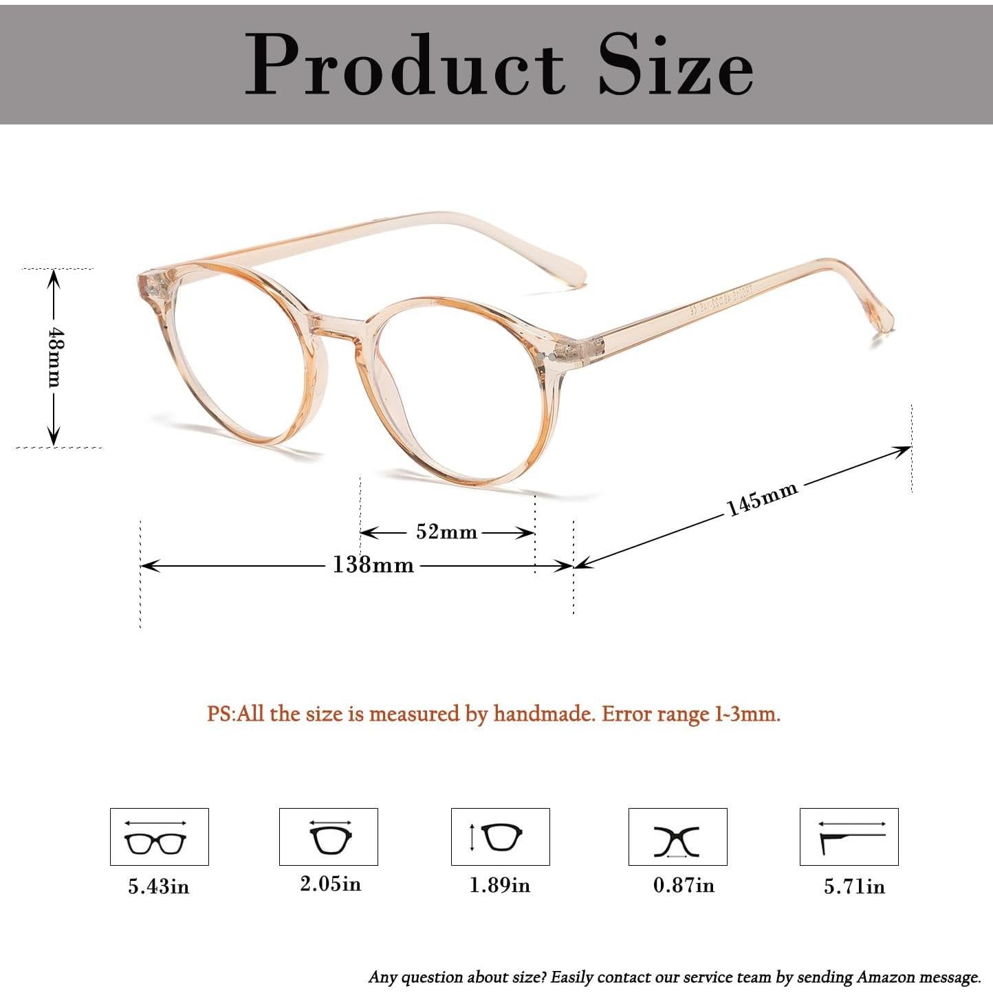 Gafas Vintage HJSTES Bloqueo Luz Azul Unisex 52mm