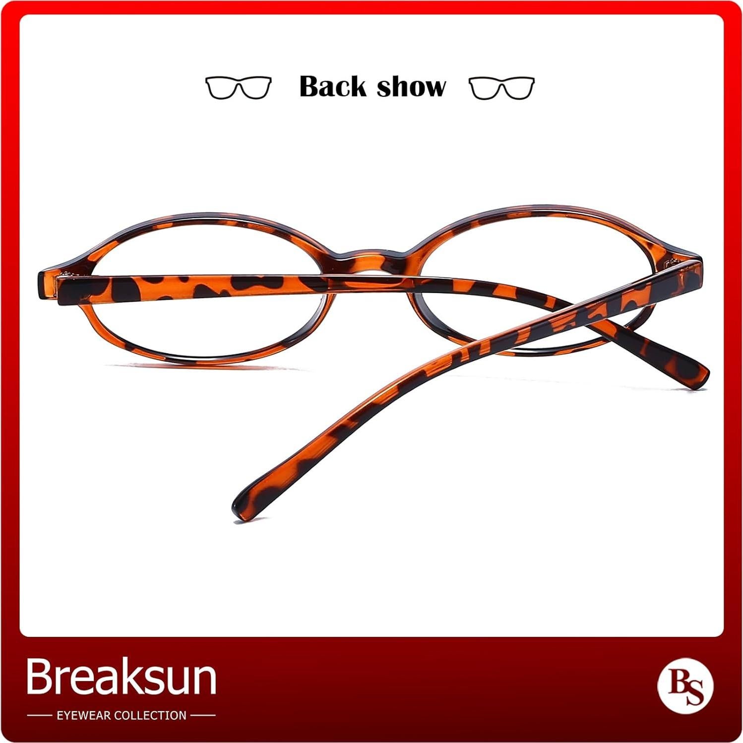 Gafas Ovaladas Retro Breaksun para Luz Azul 48mm Tortuga