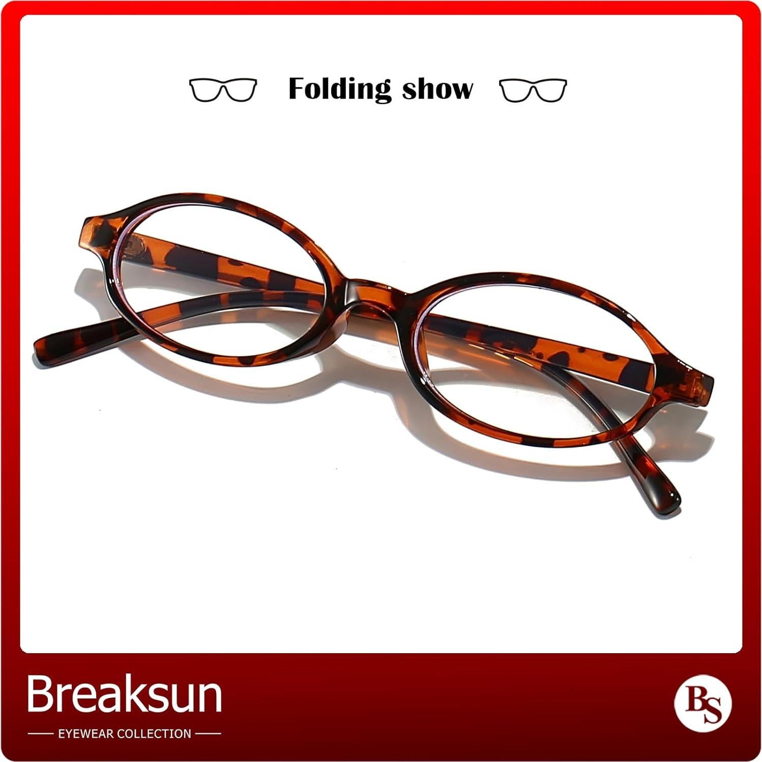 Gafas Ovaladas Retro Breaksun para Luz Azul 48mm Tortuga