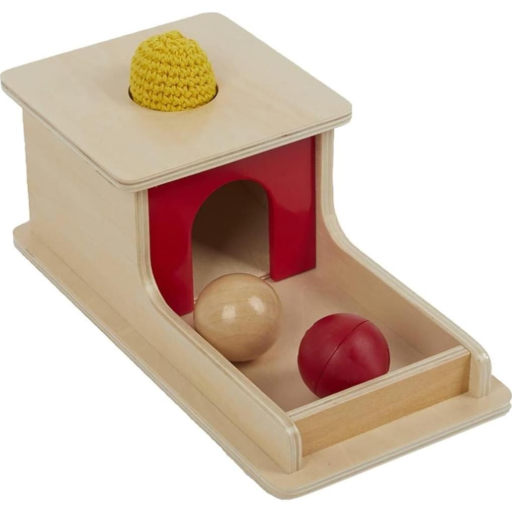 Caja de Permanencia de Objetos con Bandeja - ZB - Madera y Pelotas