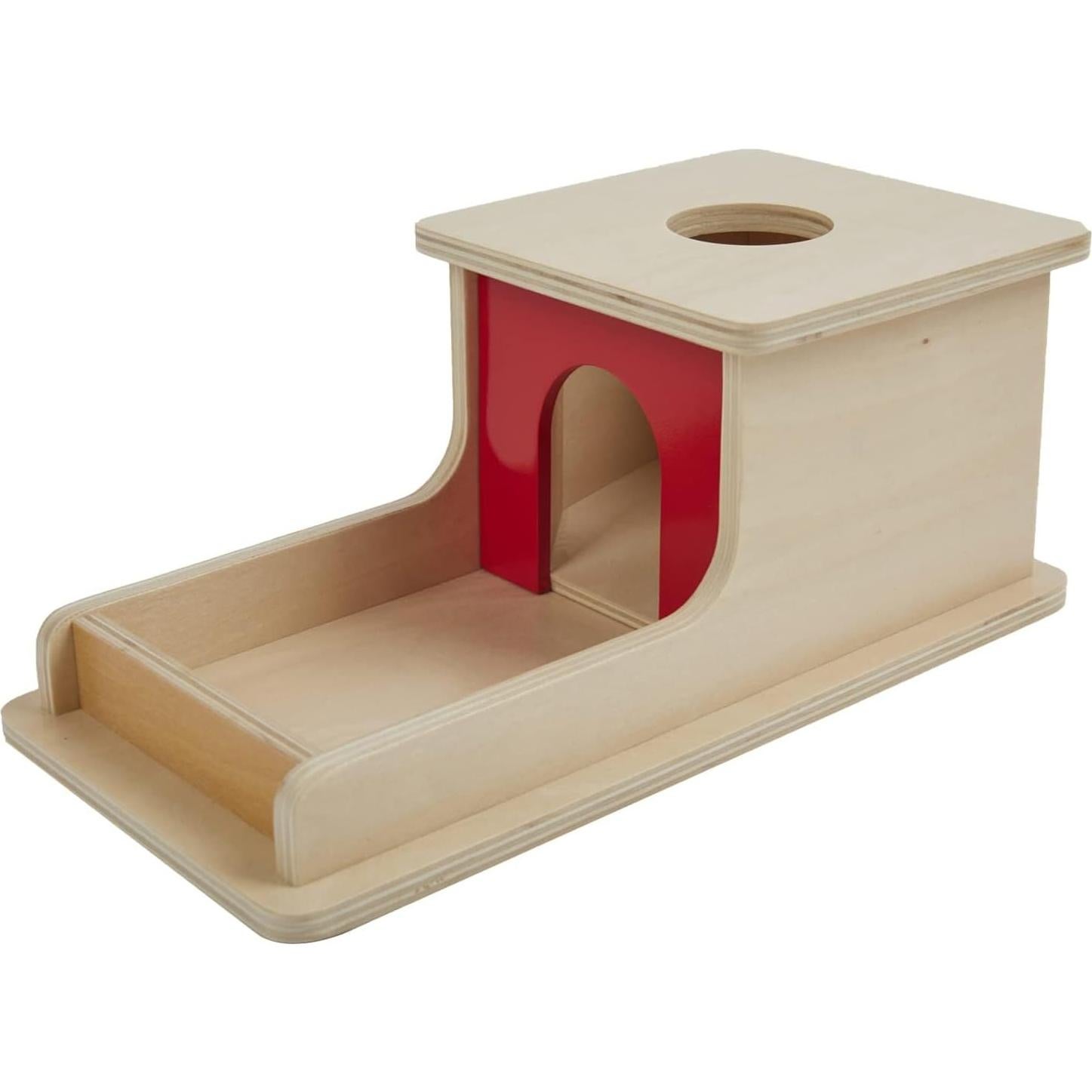 Caja de Permanencia de Objetos con Bandeja - ZB - Madera y Pelotas