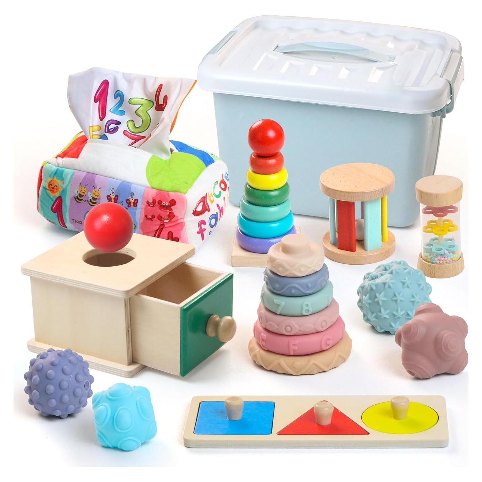 Juguetes Montessori Teekdeer 8 en 1 para Bebés 6-18 Meses