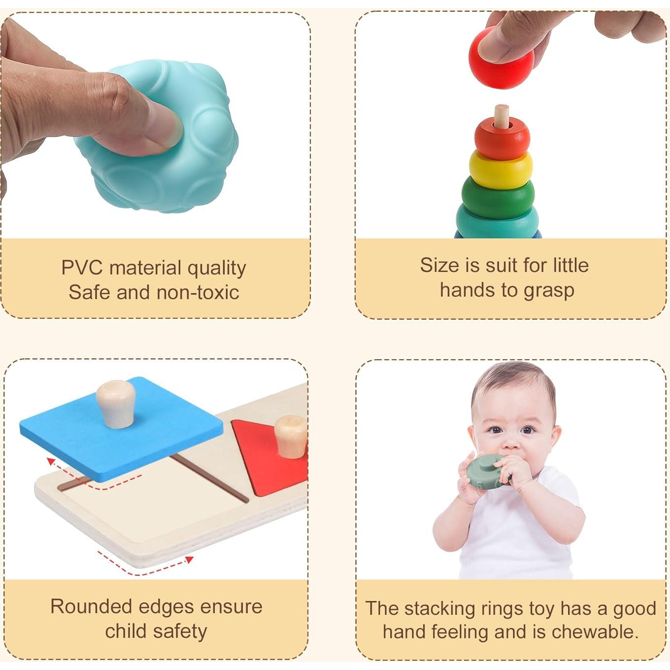 Juguetes Montessori Teekdeer 8 en 1 para Bebés 6-18 Meses